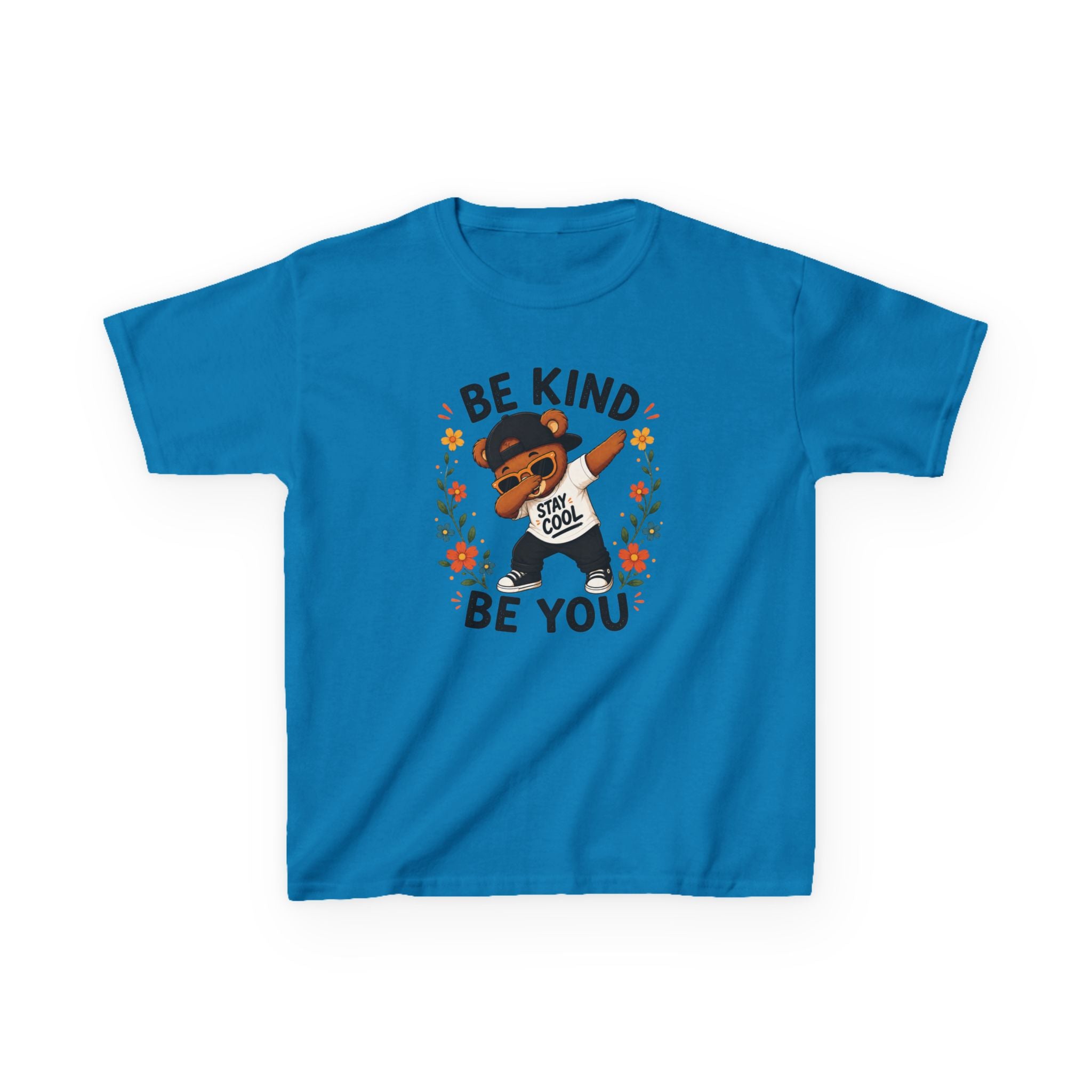 Kids "Be Kind Be You" Buddy T-Shirt Cute Positive Message Tee for Children