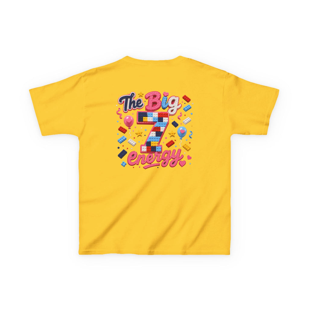 "The Big Energy 7" Graphic kids Birthday T-Shirt Design