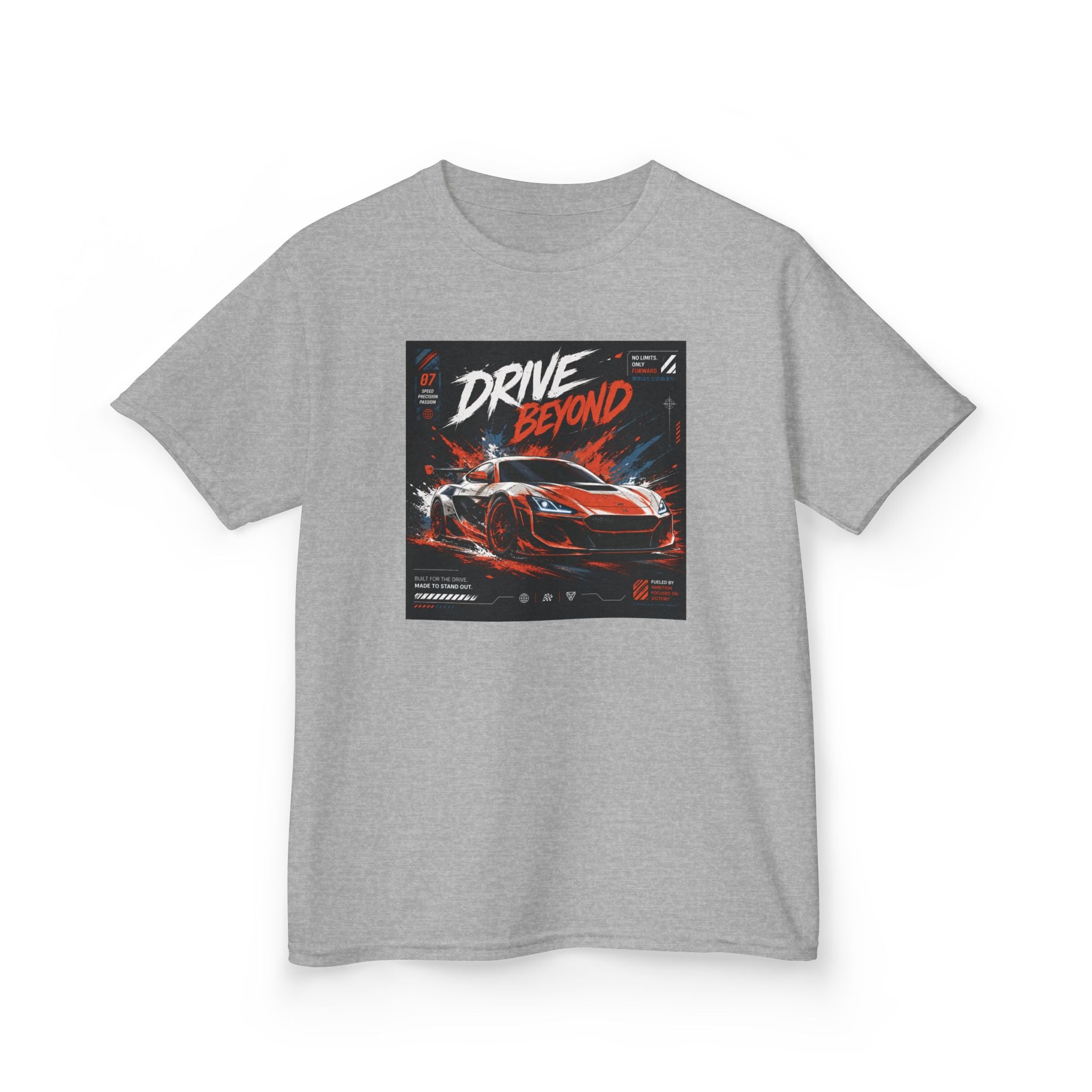 Boys 'Drive Beyond' Racing Car T‑Shirt — Retro Speed Graphic Tee