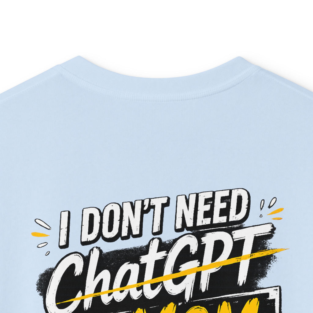 "I Don’t Need ChatGPT, My Mom Knows Everything" Back Graphic Kids Tee