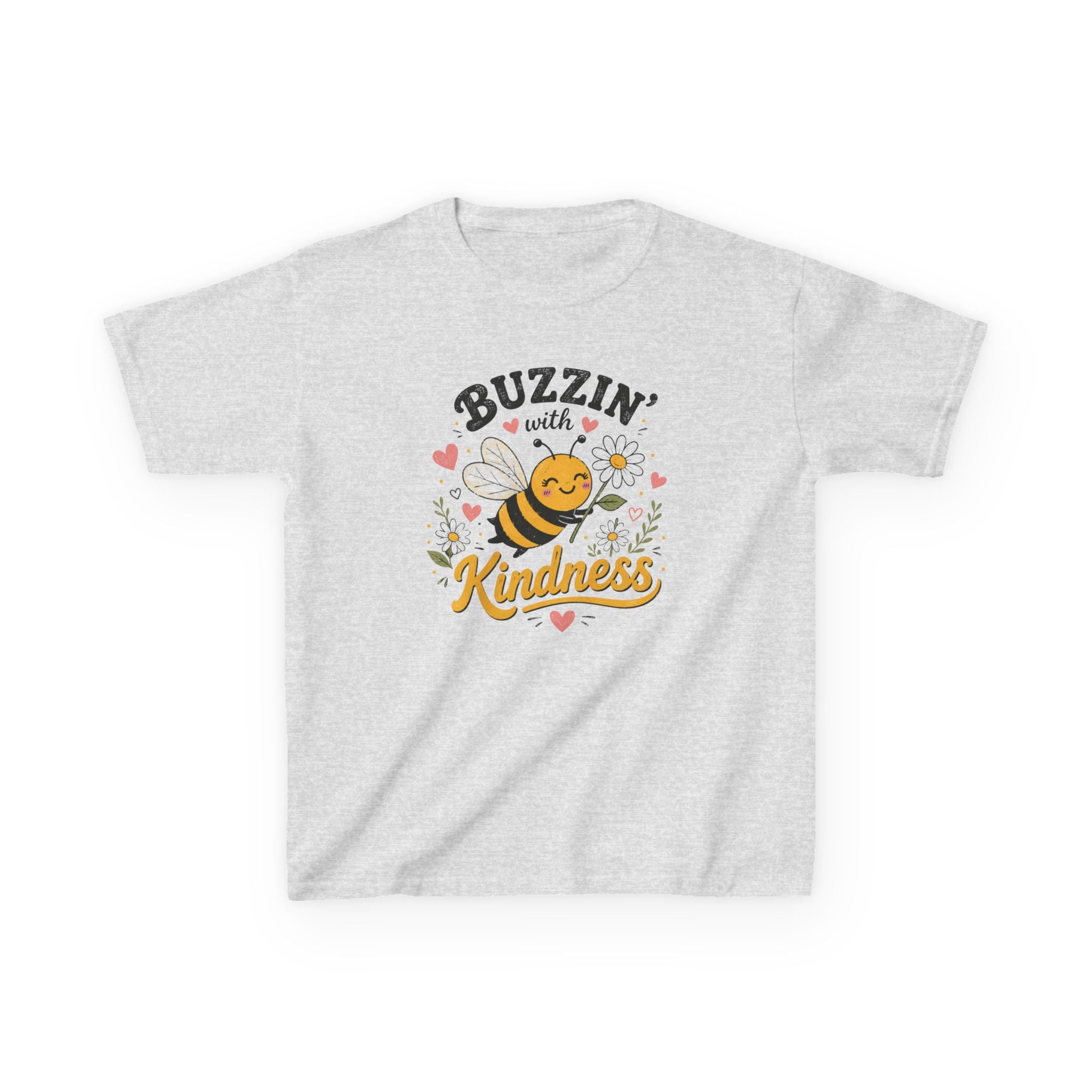 Buzzin' with Kindness Kids T-Shirt Cute Bee Positive Message Tee