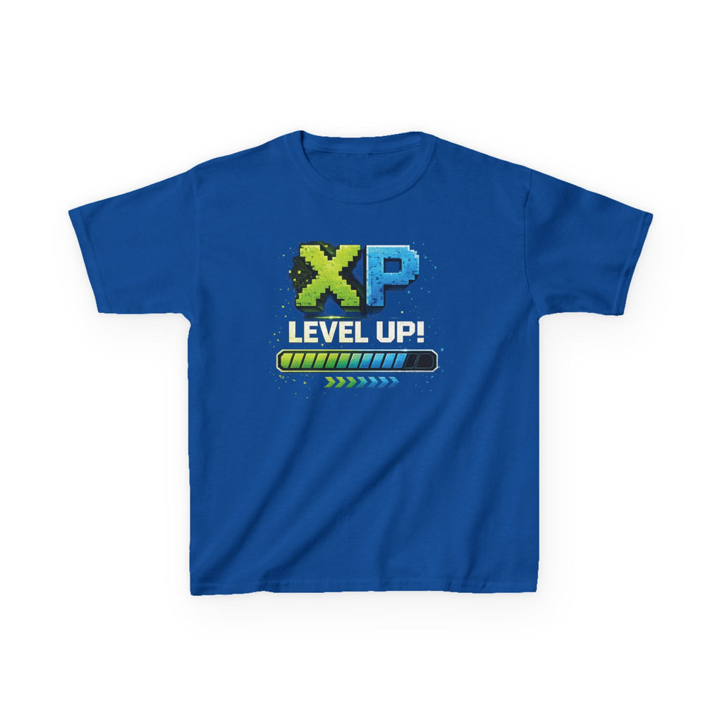Kids T-Shirt - "XP Level Up!" Boys Gamer Progress Bar Tee
