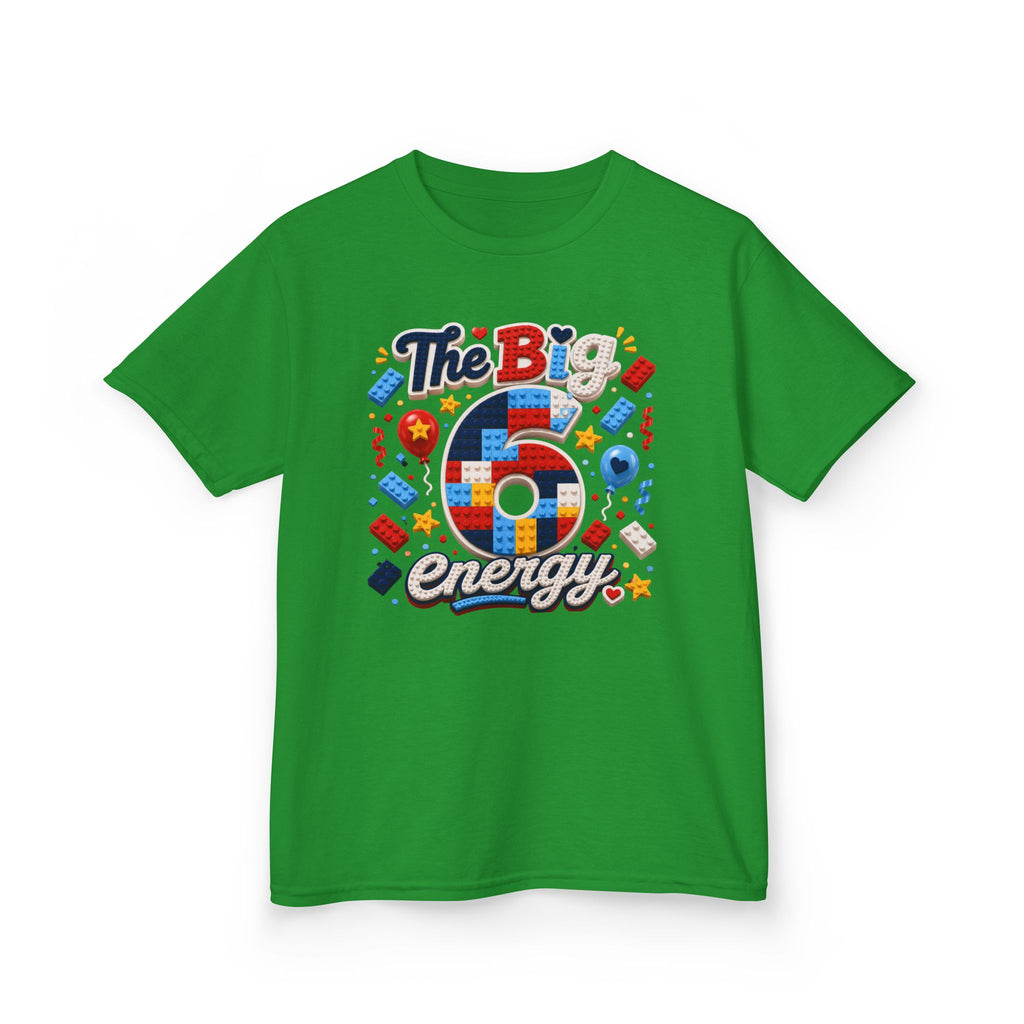 The Big 6 Energy Graphic kids Birthday T-Shirt Design
