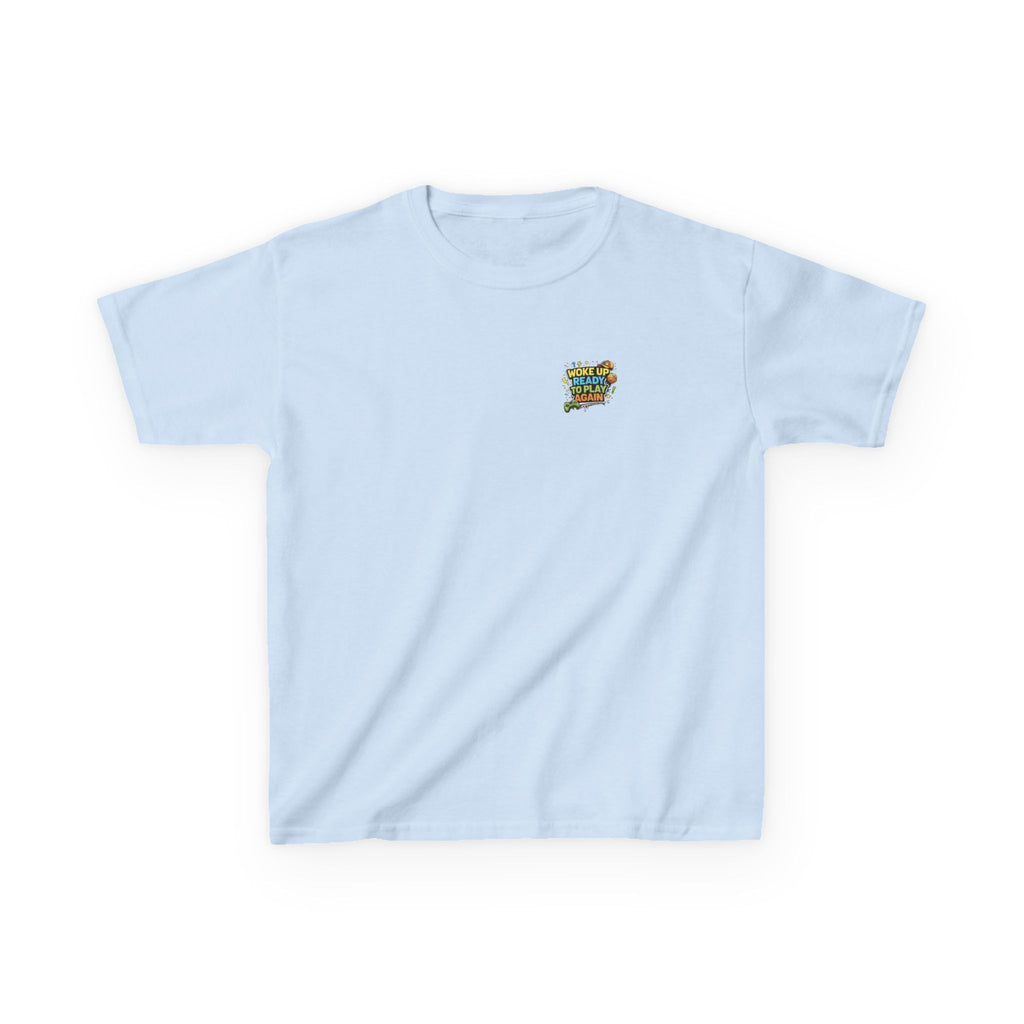 Kids Tee "Woke Up Ready to Play Again" Gamer Girls and Boys Graphic Tees