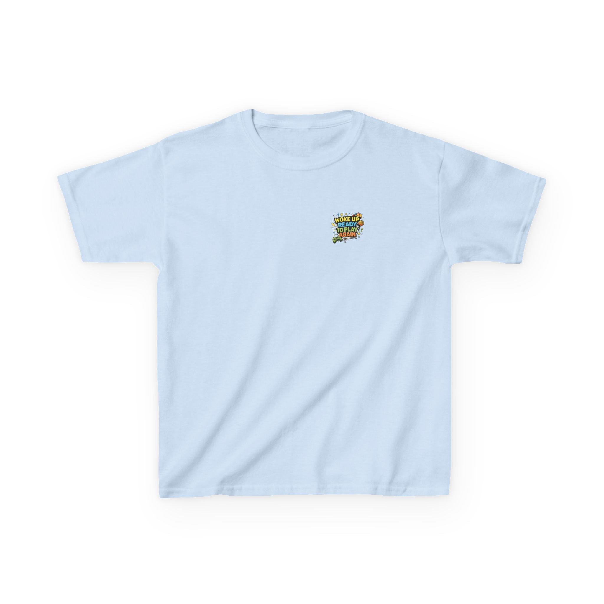 Kids Tee "Woke Up Ready to Play Again" Gamer Girls and Boys Graphic Tees