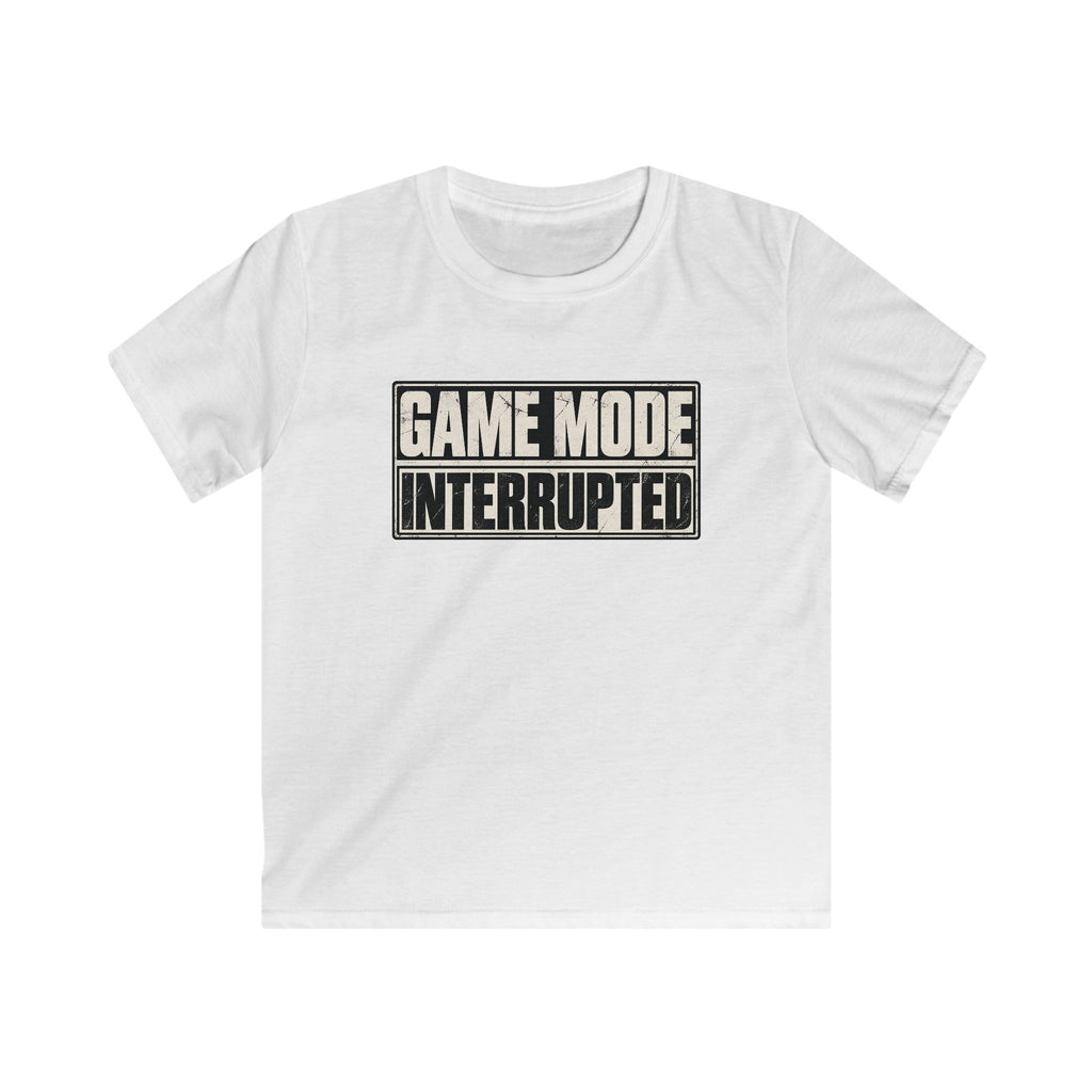 Kids Tee "Game Mode Interrupted" Funny Gamer T‑Shirt