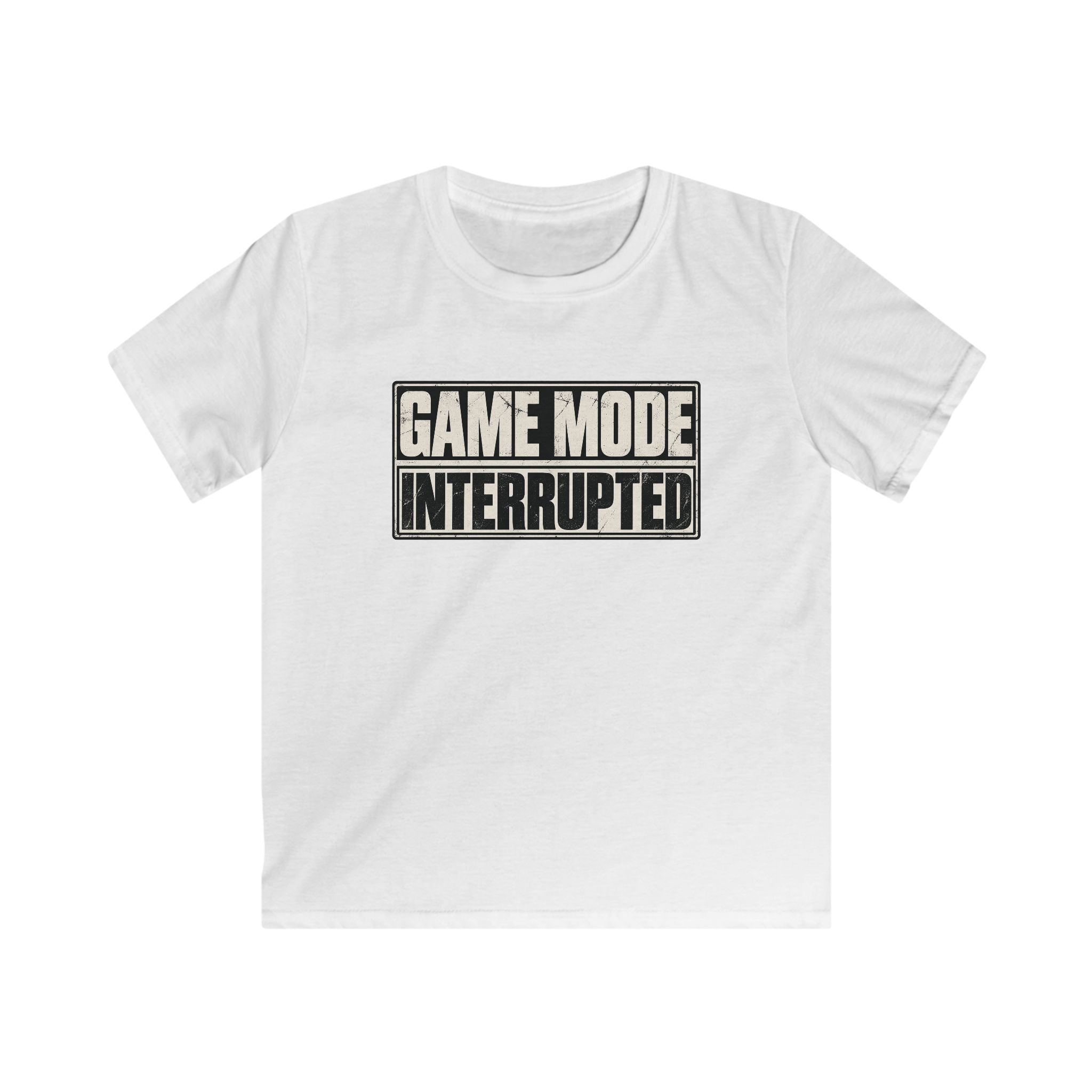 Kids Tee "Game Mode Interrupted" Funny Gamer T‑Shirt