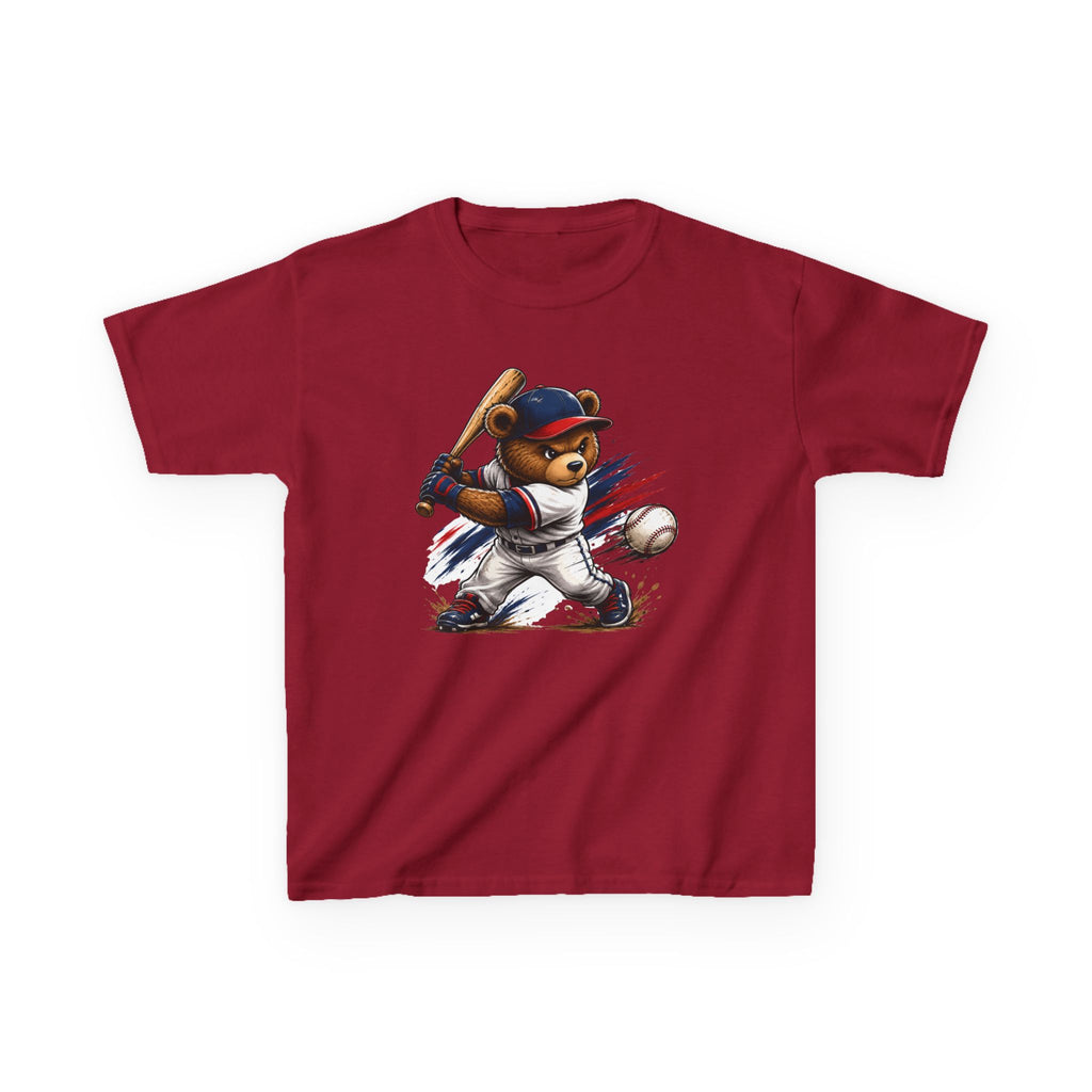 Baseball Bear T-Shirt | Cute Baseball Player Bear Graphic | Kids Baseball Tee | Little Slugger Sports Shirt | Baseball Lover Gift