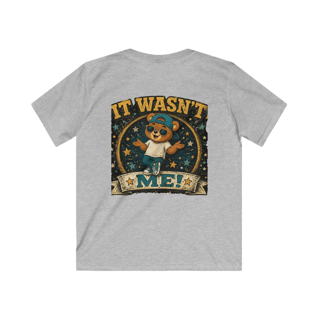 Kids Tee  'It Wasn't Me!' Dancing Bear Graphic Shirt | Funny Kids Gift