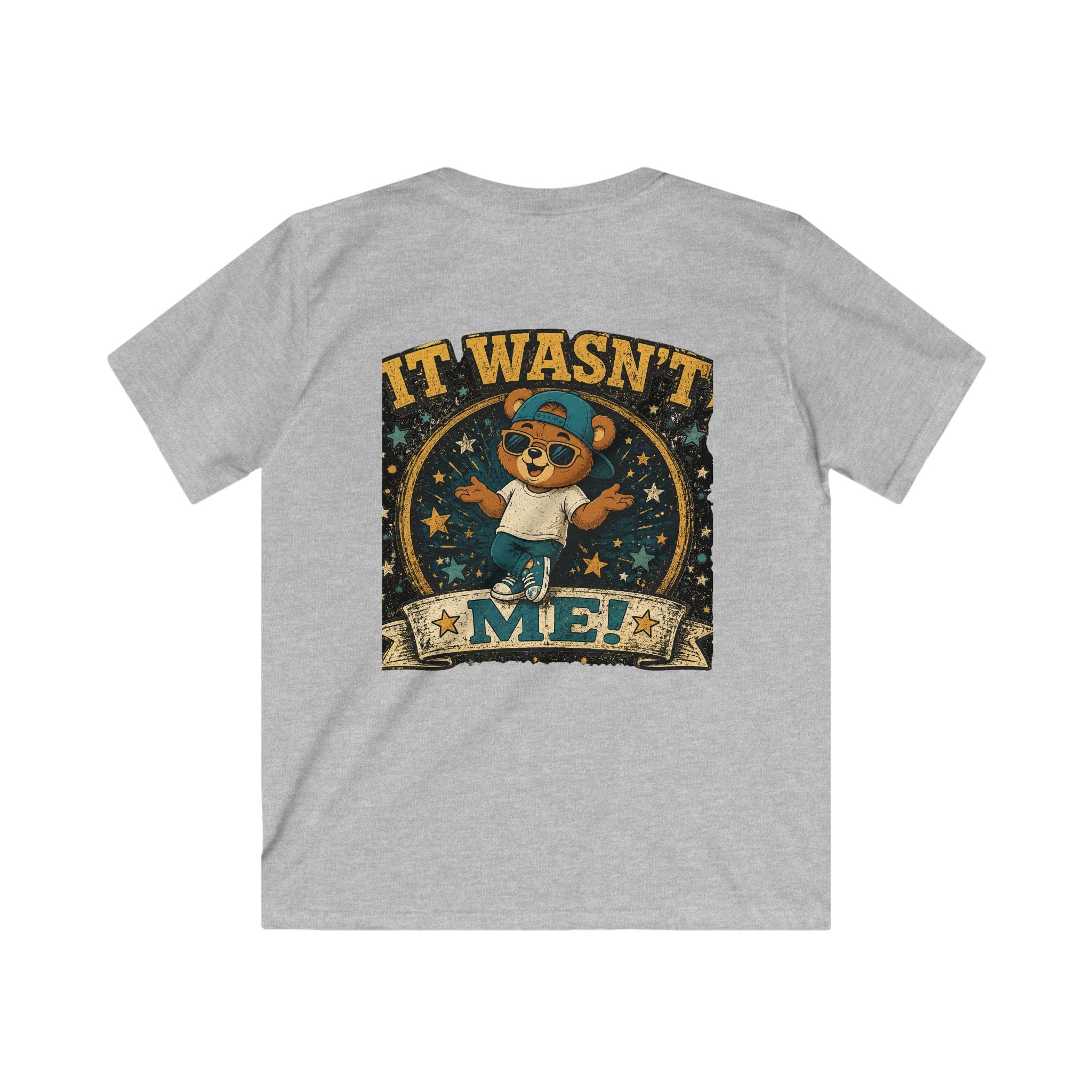 Kids Tee  'It Wasn't Me!' Dancing Bear Graphic Shirt | Funny Kids Gift