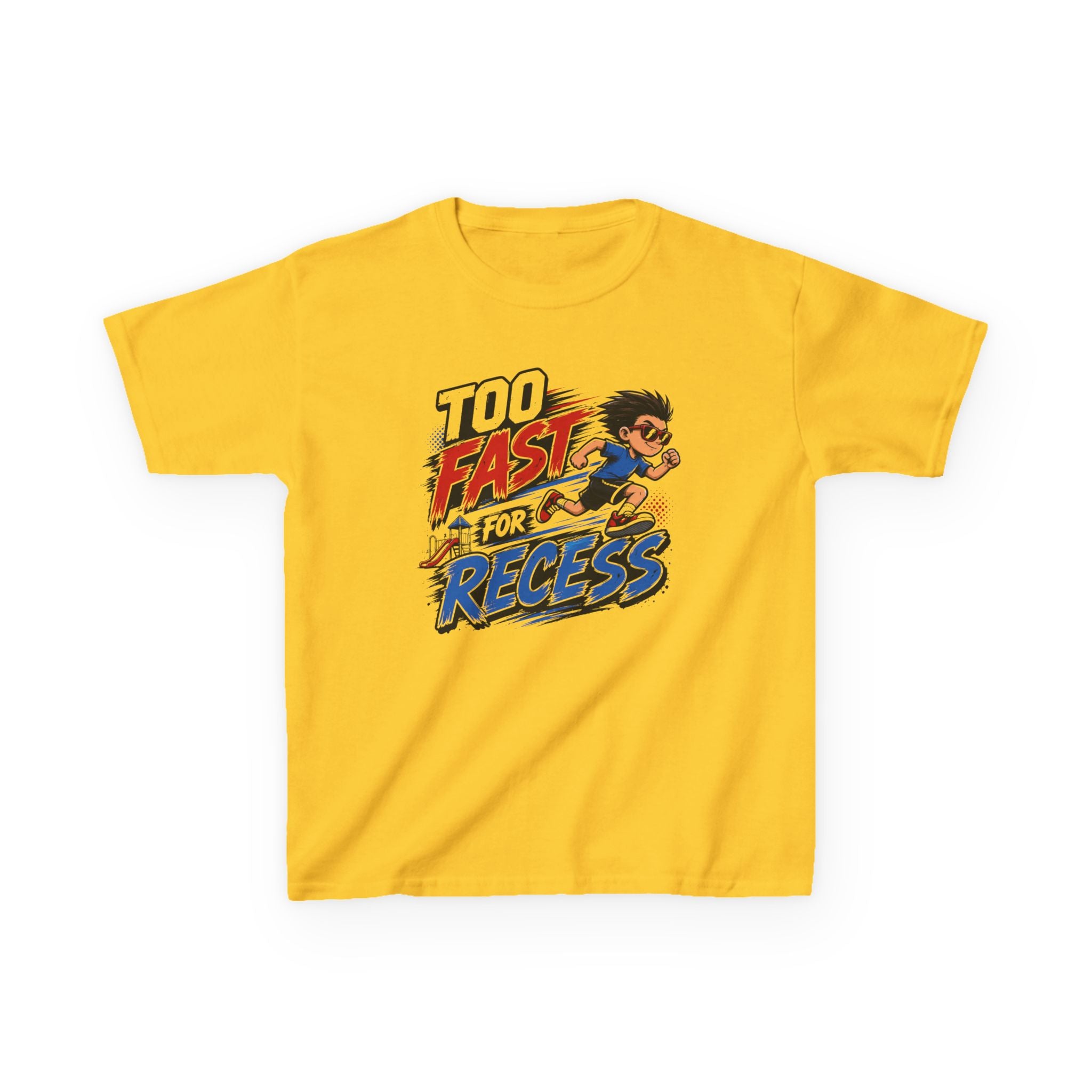 Too Fast for Recess Kids Running T-Shirt | Funny School Track & Field Graphic Tee | Youth Cross Country Athlete Shirt | Speed Runner Gift