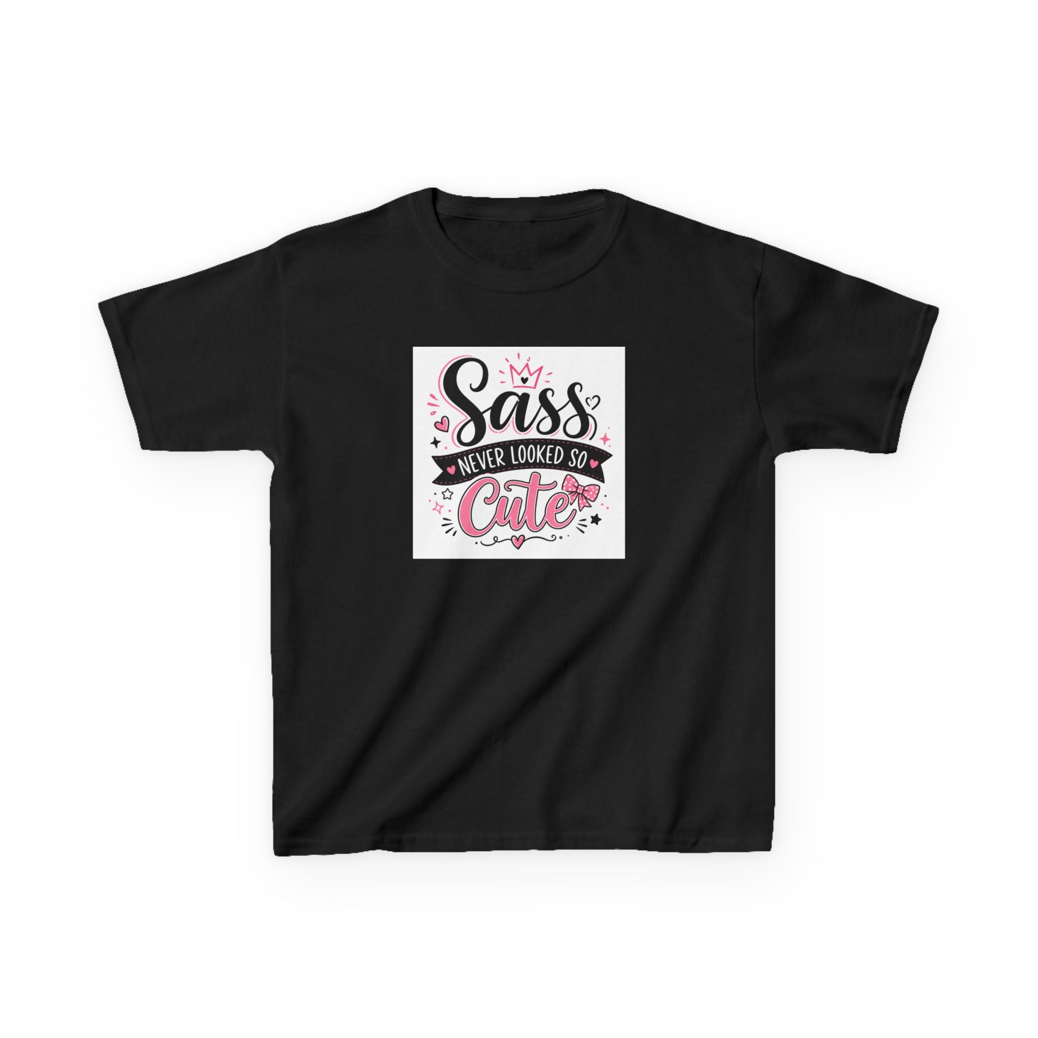 "Sass never looked so cute" Girls Graphic Family T-Shirt Design