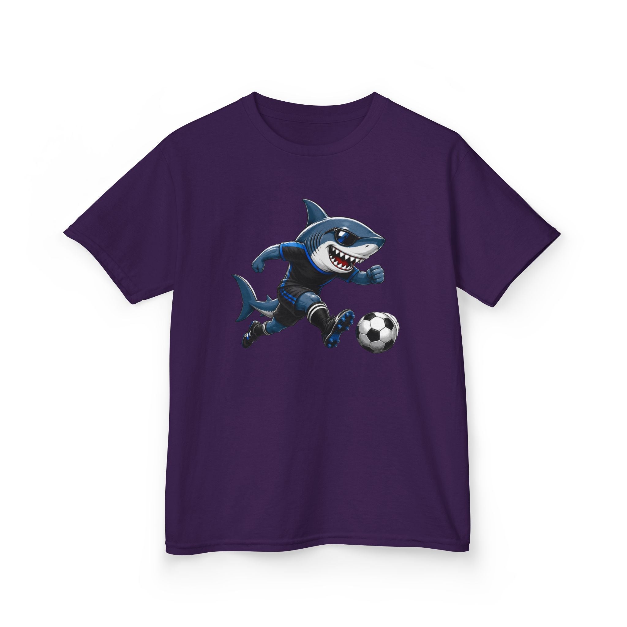 Soccer Shark T-Shirt | Cool Shark Soccer Player Graphic | Sports Kids Soccer Tee | Youth Athlete Sports Shirt | Shark Lover Gift