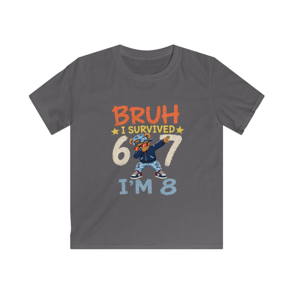 “Bruh I Survived 6/7 I’m 8” Funny Birthday Tee for Boys