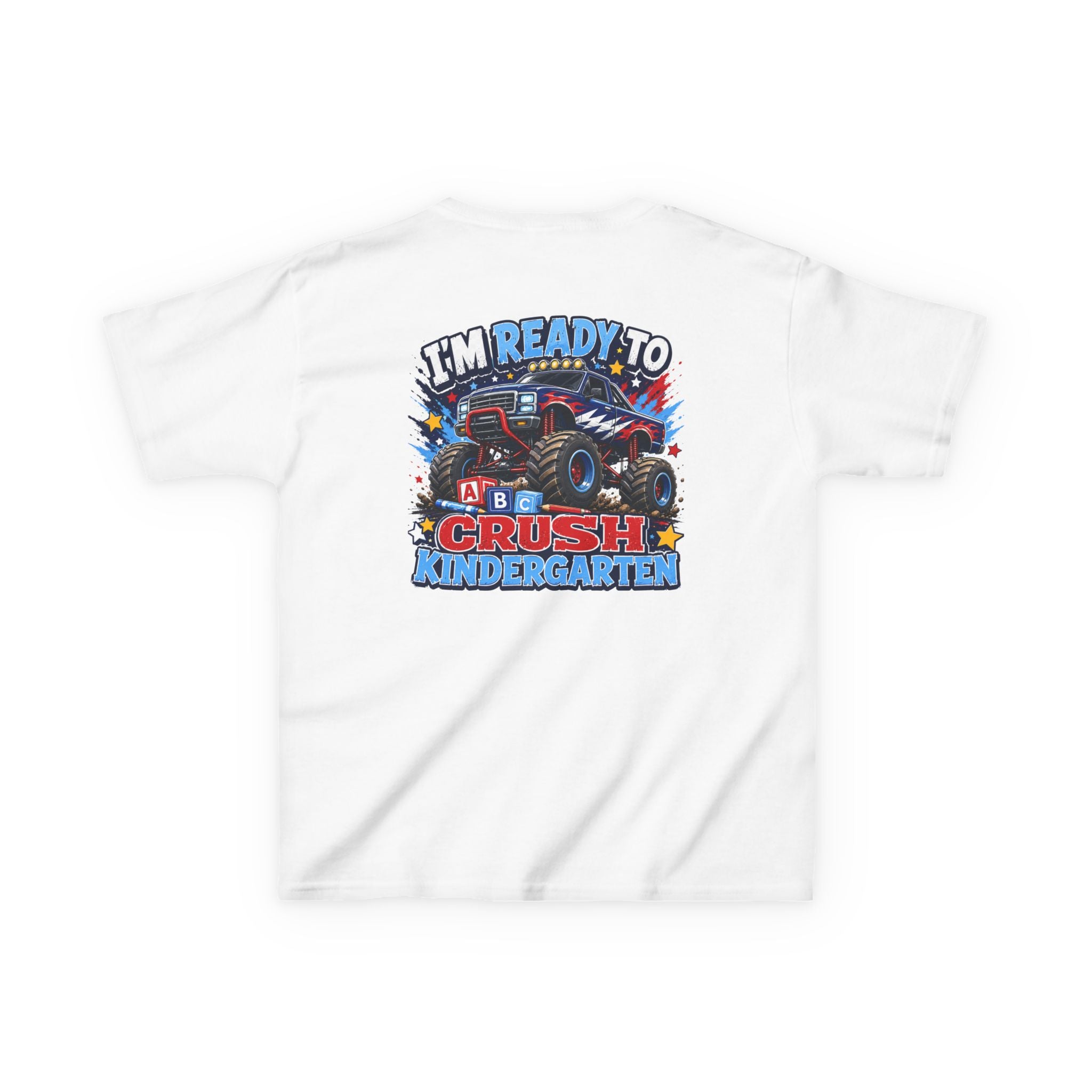 "I'm Ready to Crush Kindergarten" Grade Monster Truck Back to School Kids Graphic T-Shirt