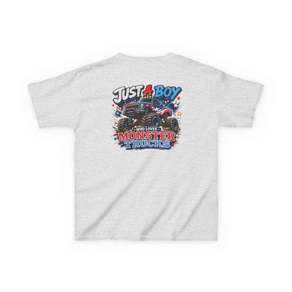 "Just A Boy Who Loves Monster Truck" Graphic kids Birthday T-Shirt Design