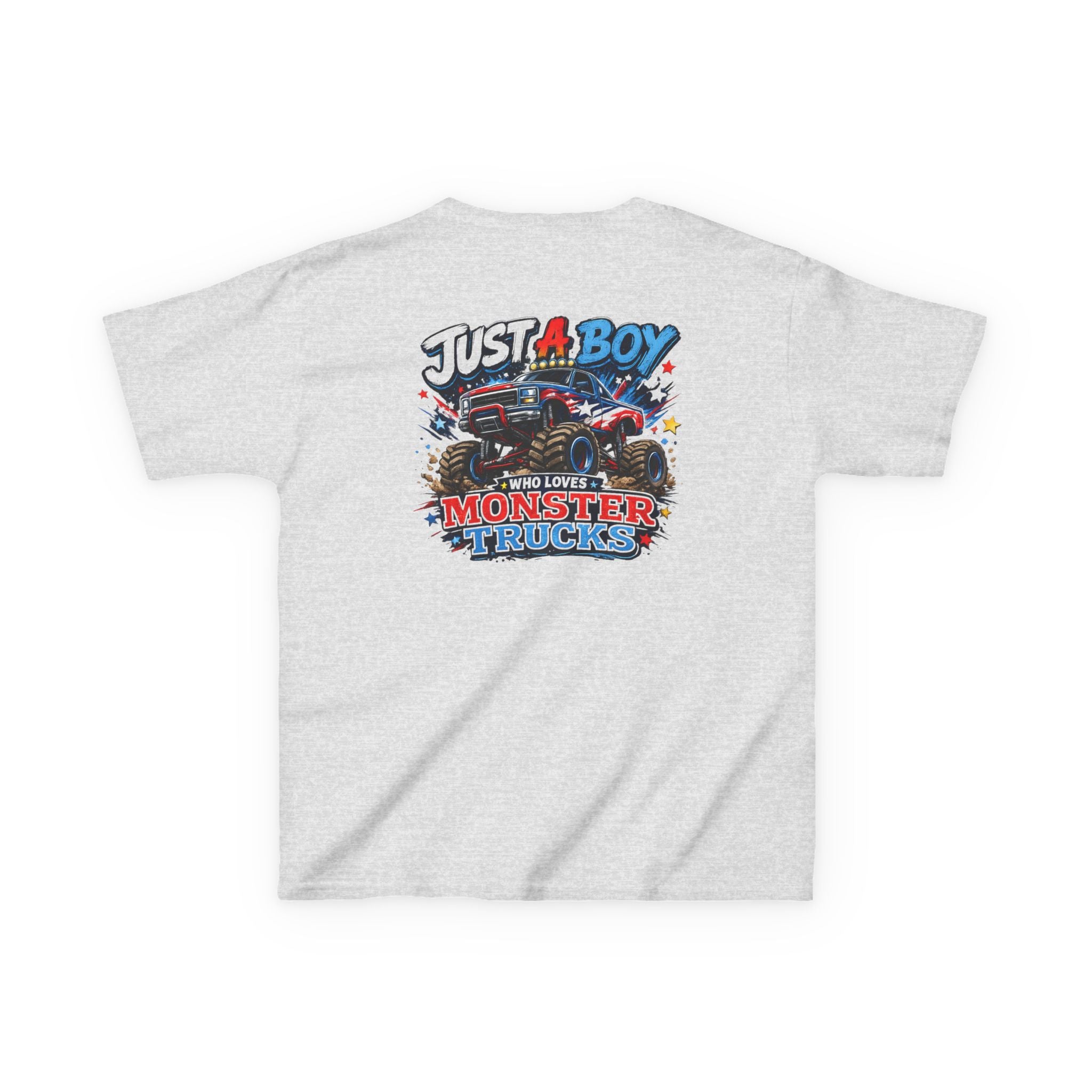 "Just A Boy Who Loves Monster Truck" Graphic kids Birthday T-Shirt Design