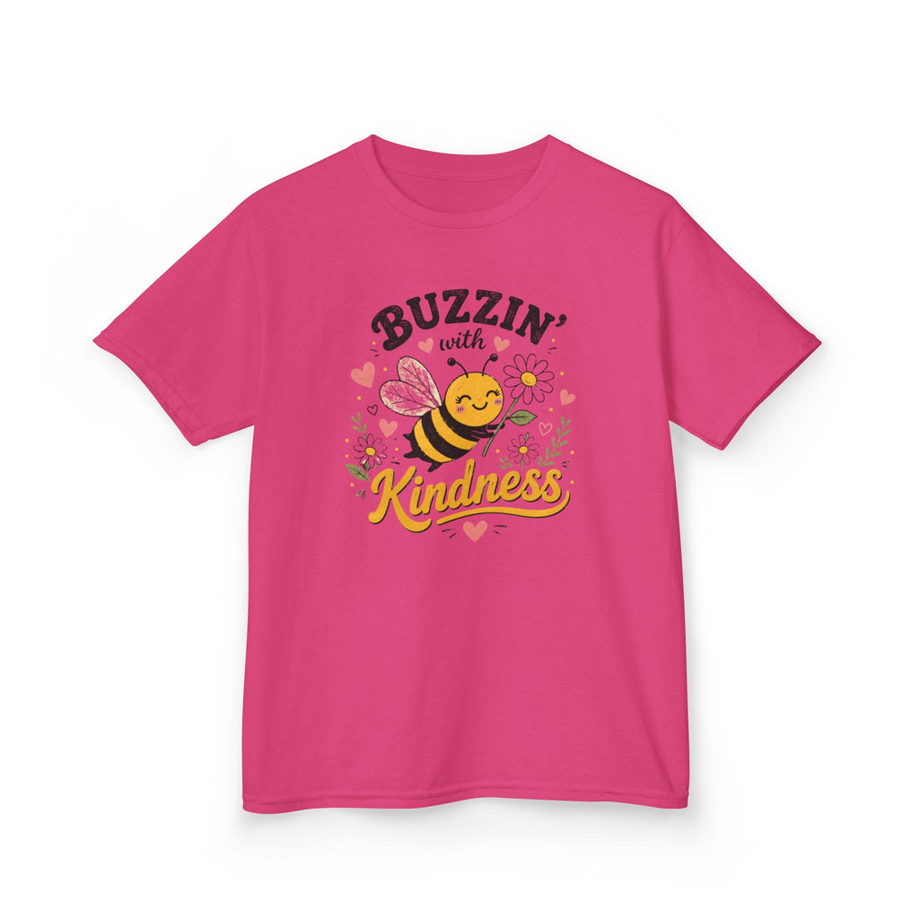 Buzzin' with Kindness Kids T-Shirt Cute Bee Positive Message Tee