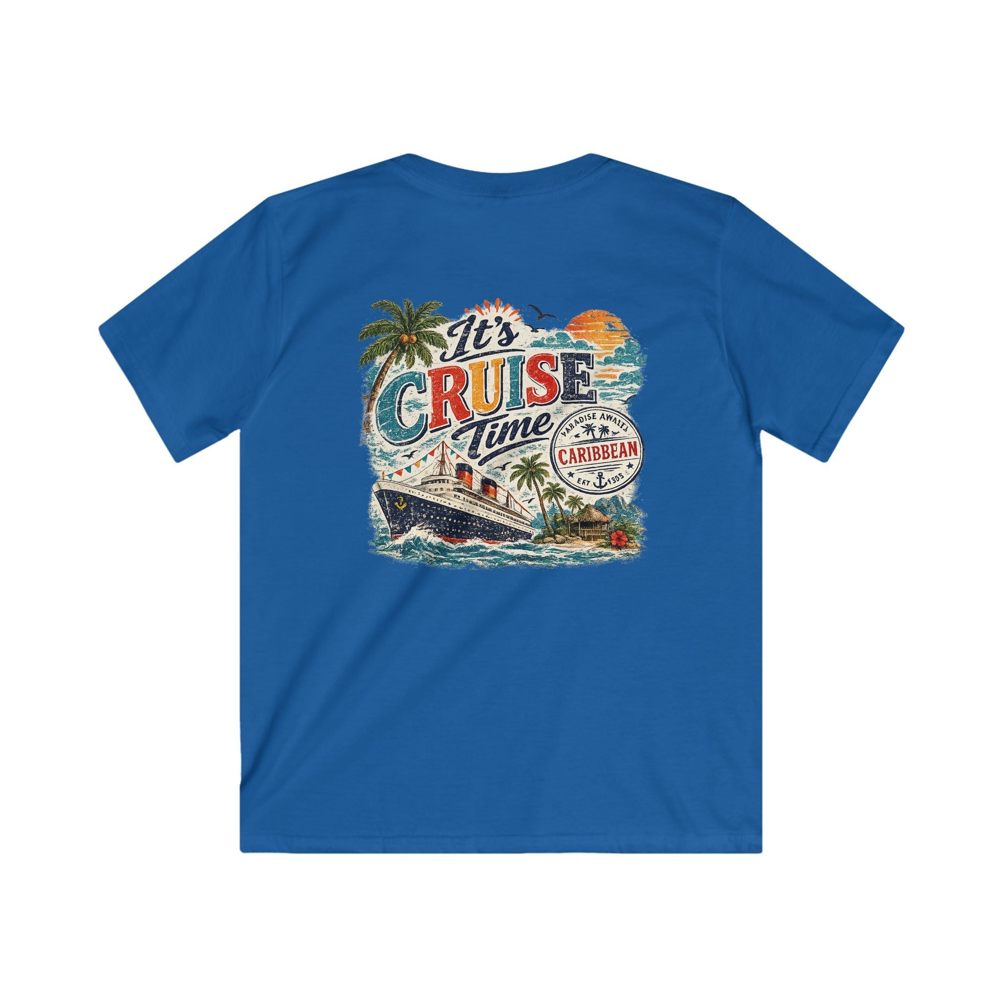 Kids Cruise T‑Shirt  "It’s Cruise Time" Tropical Vacation Tee