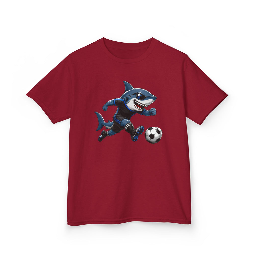 Soccer Shark T-Shirt | Cool Shark Soccer Player Graphic | Sports Kids Soccer Tee | Youth Athlete Sports Shirt | Shark Lover Gift