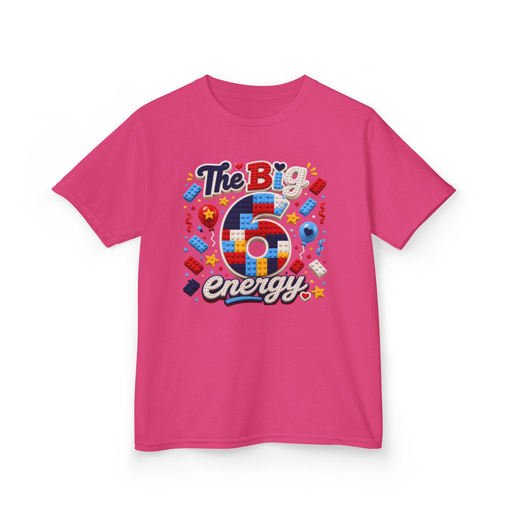 The Big 6 Energy Graphic kids Birthday T-Shirt Design