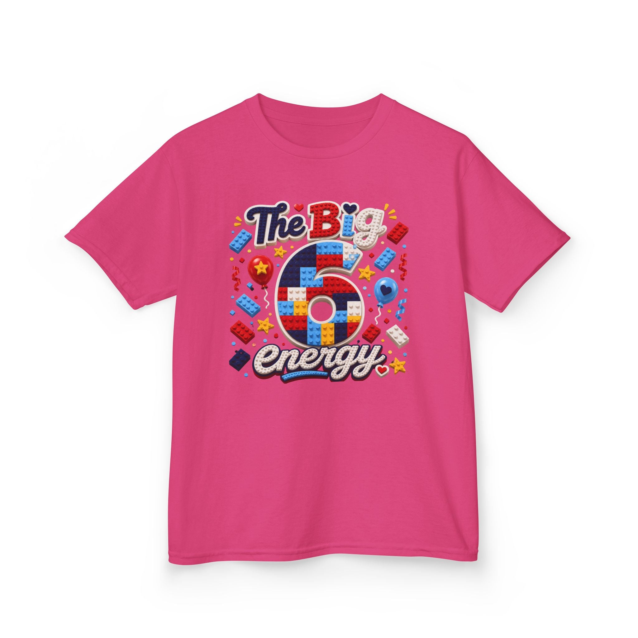 The Big 6 Energy Graphic kids Birthday T-Shirt Design