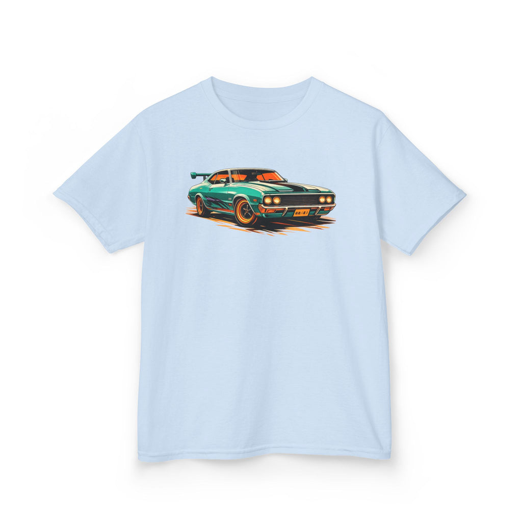 Boys Classic Muscle Car Tee "Retro Green Hotrod Graphic"