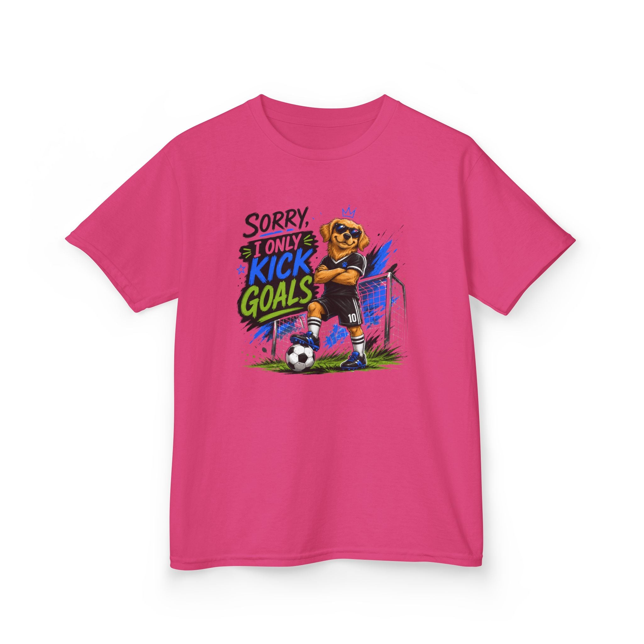 Sorry, I Only Kick Goals Kids Soccer | Kids Sports Graphic T-Shirt