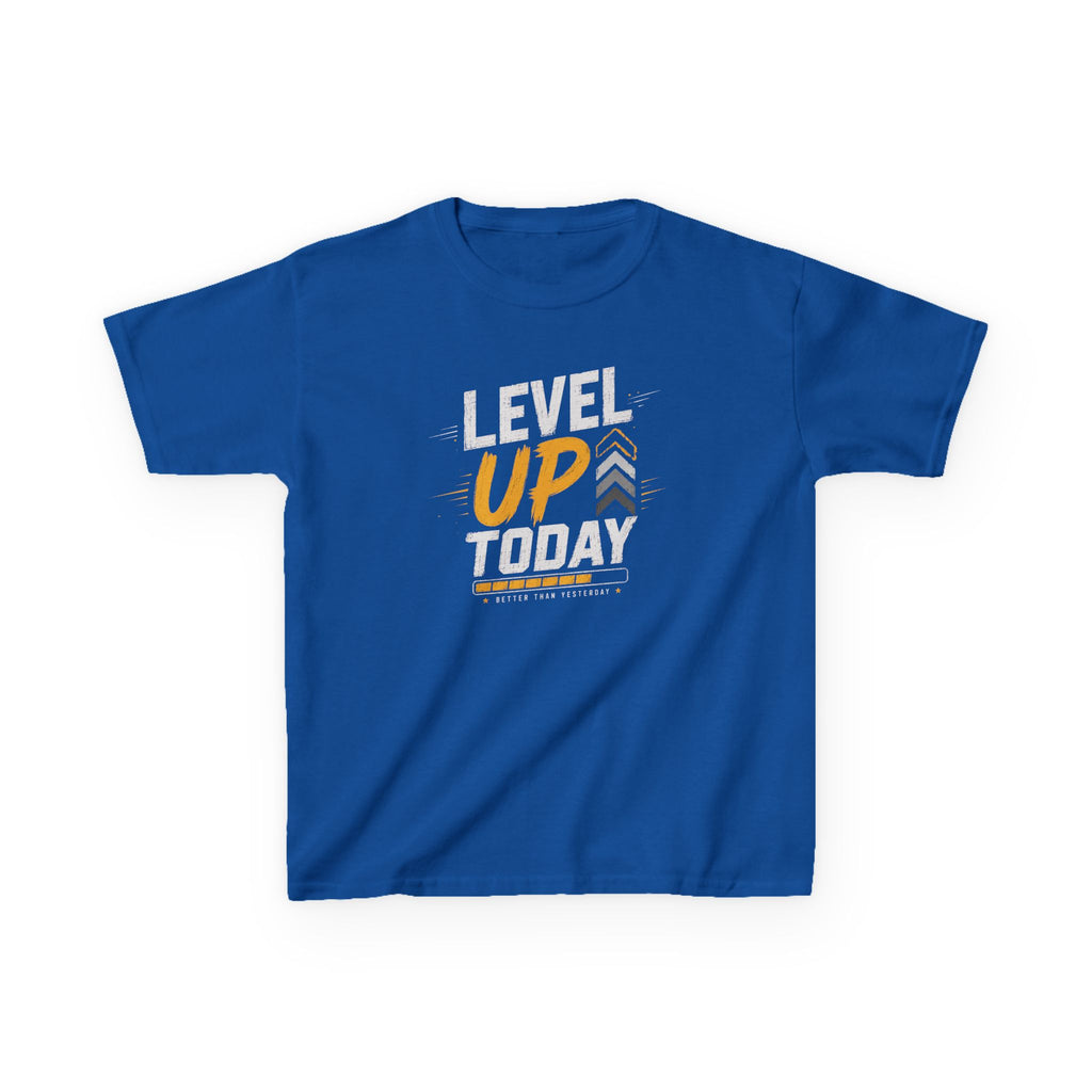 Kids "Level Up Today" Boys and Girls Graphic Tee Birthday Gamer Shirt