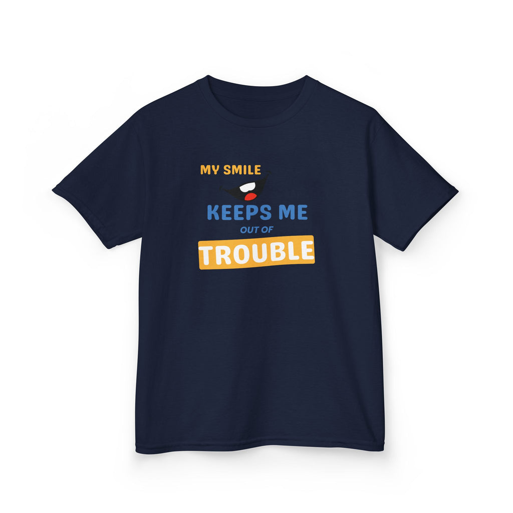 My Smile - Keeps me out of Trouble | Funny Kids Graphic T-Shirt
