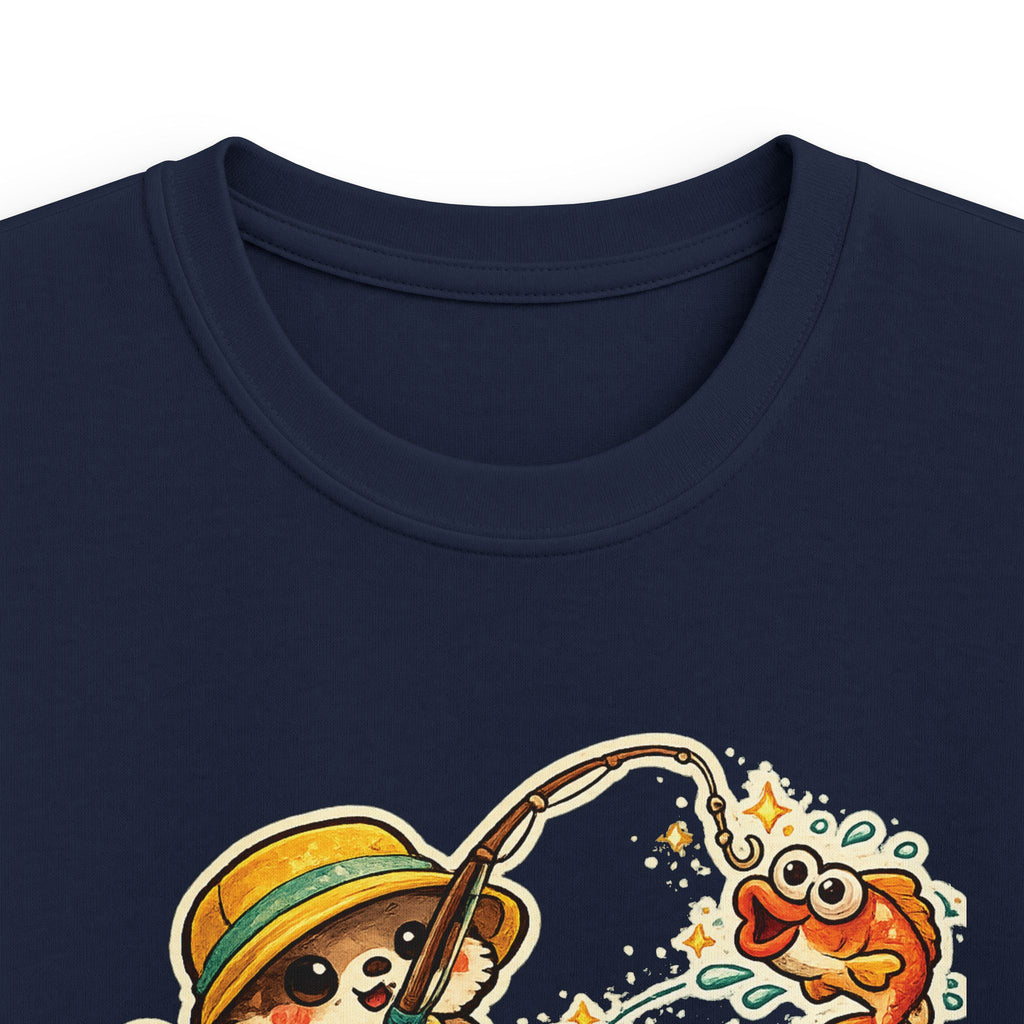 Kids Tee Cute Bear 'Gone Fishing' Graphic Tee for Boys & Girls