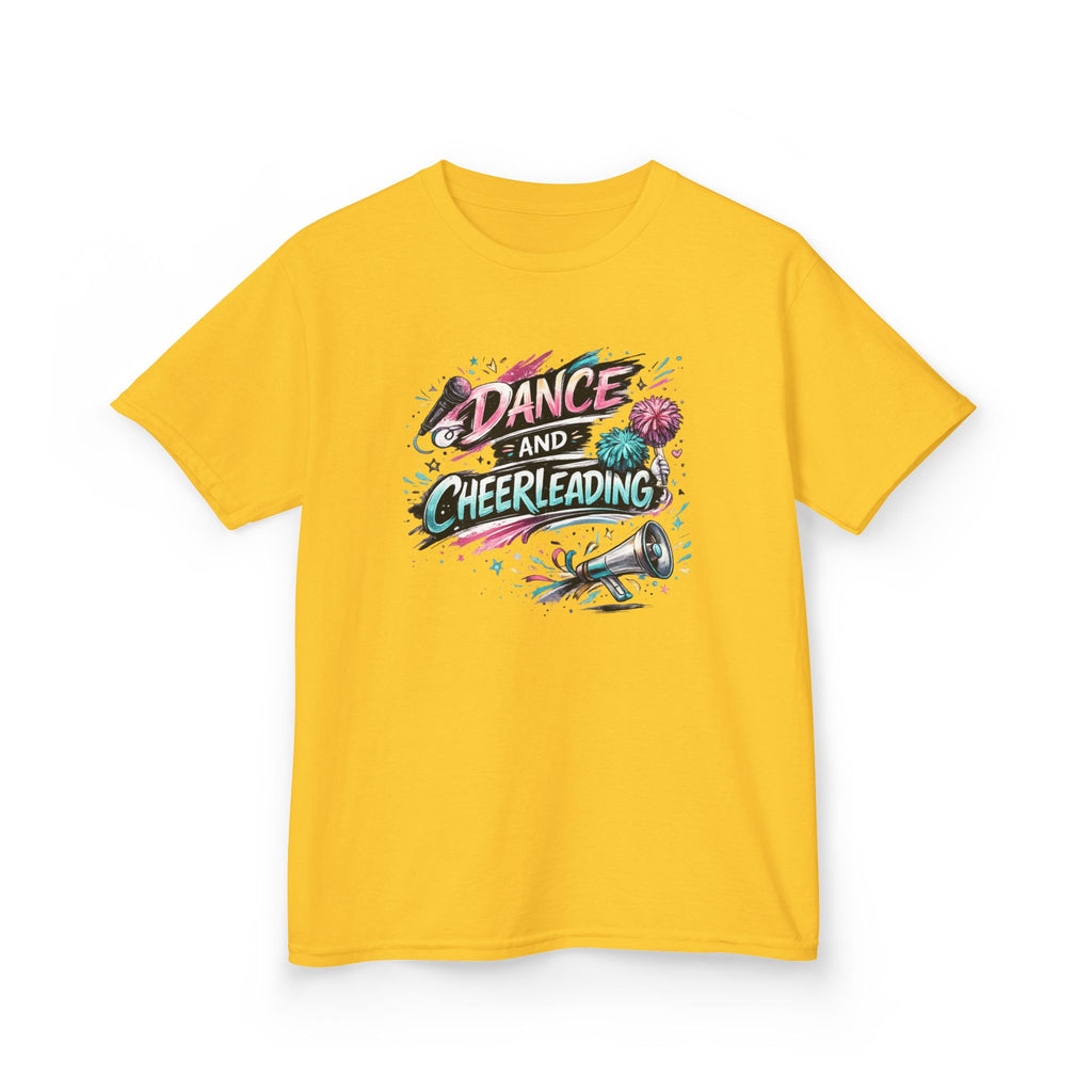 Dance & Cheerleading Typography Sports T-Shirt Design | Modern Cheer Spirit Graphic | Dance Team Apparel