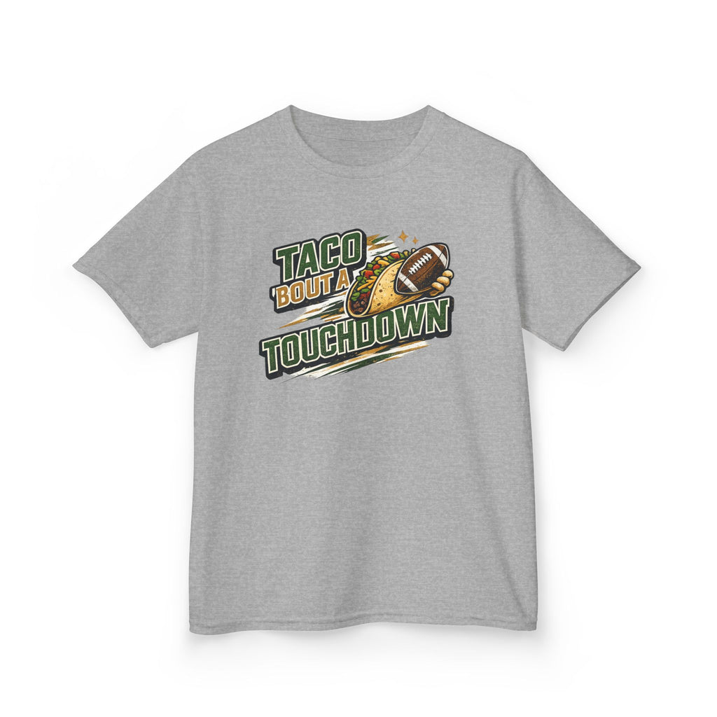 Taco 'Bout a Touchdown Football T-Shirt Design | Taco Football Graphic | Game Day Sports Tee