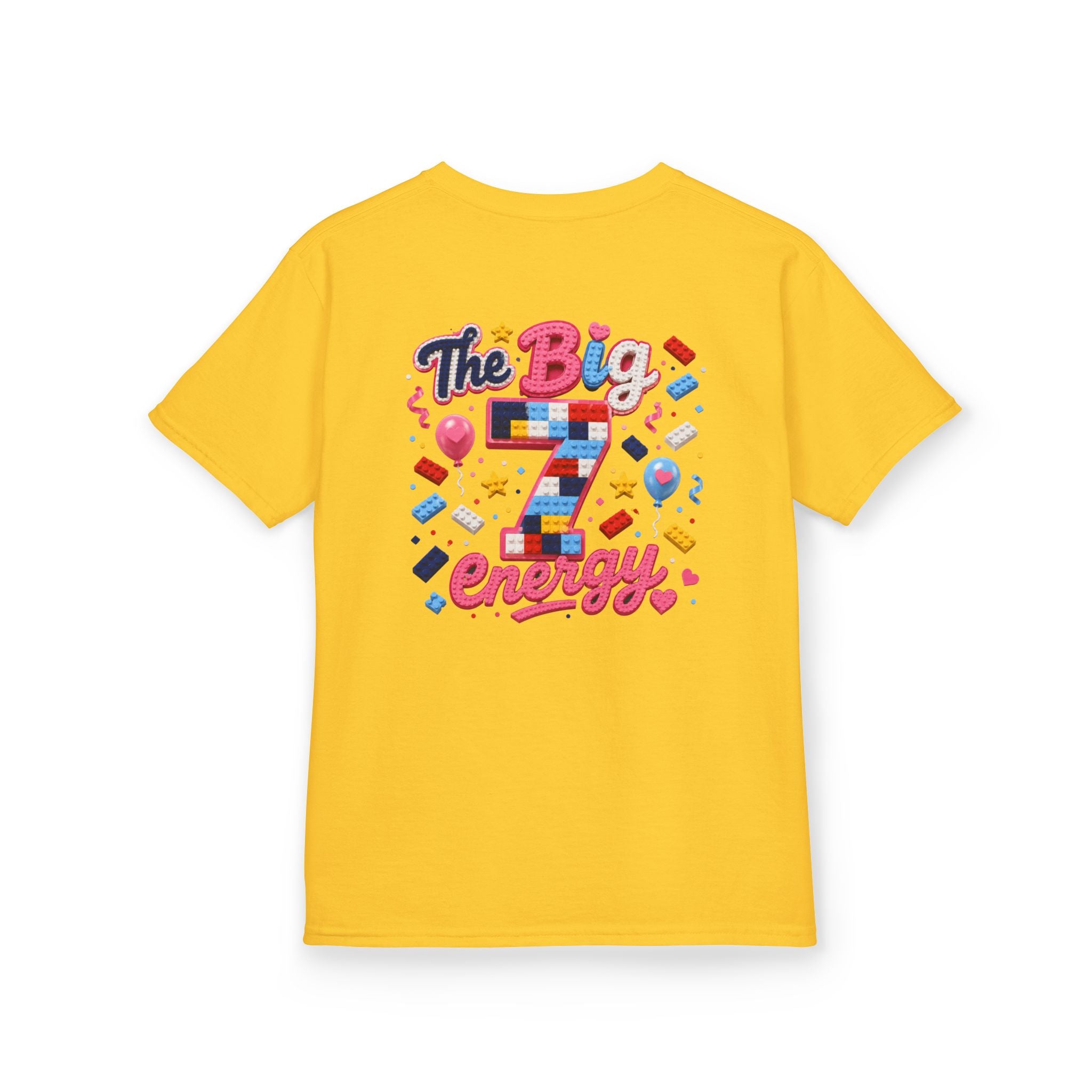 "The Big Energy 7" Graphic kids Birthday T-Shirt Design