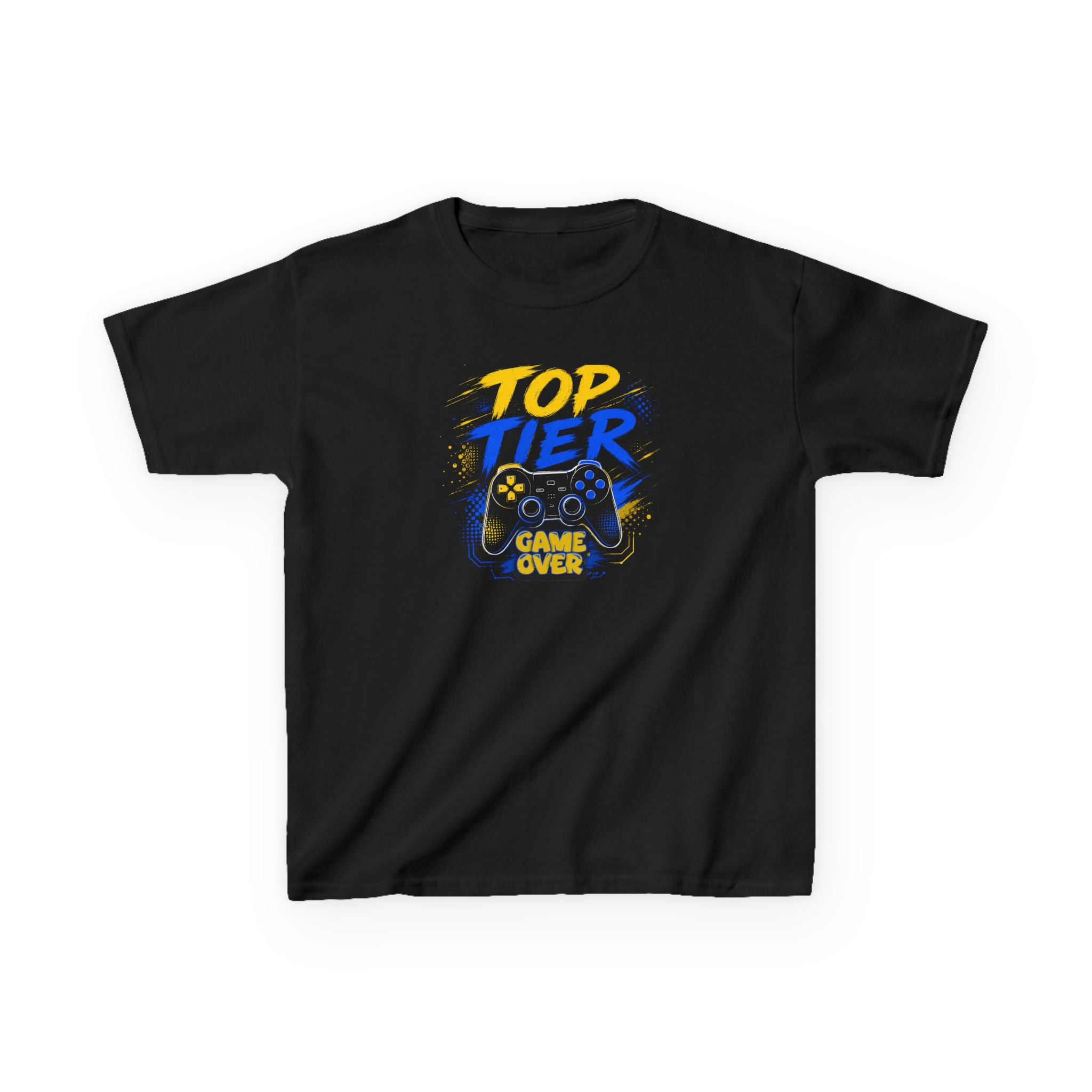 "Top Tier Game Over" Gaming Controller Graphic T-Shirt Design For Gamer's