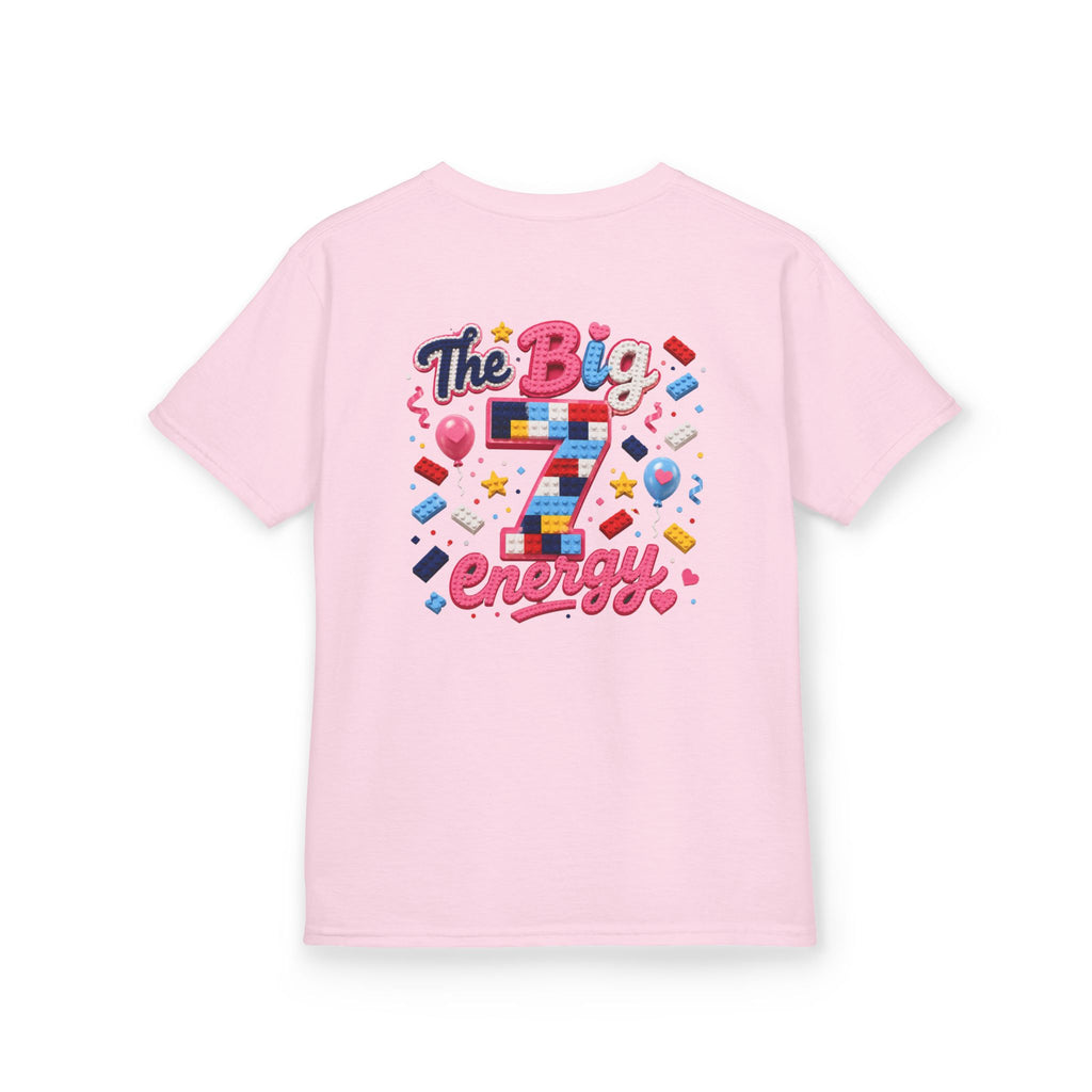 "The Big Energy 7" Graphic kids Birthday T-Shirt Design