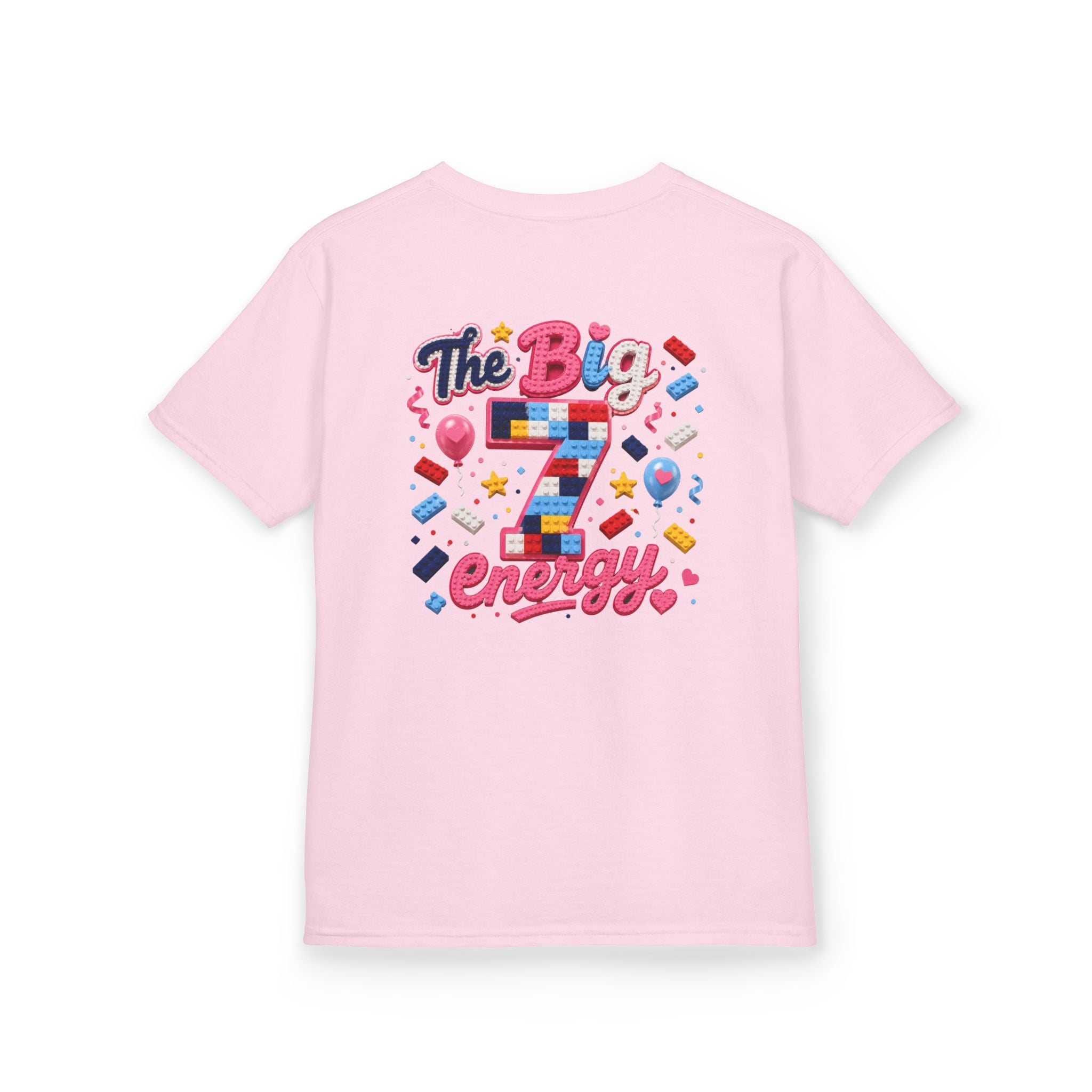 "The Big Energy 7" Graphic kids Birthday T-Shirt Design
