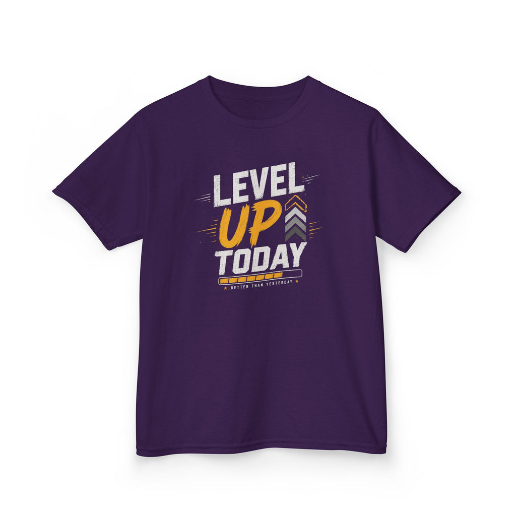 Kids "Level Up Today" Boys and Girls Graphic Tee Birthday Gamer Shirt
