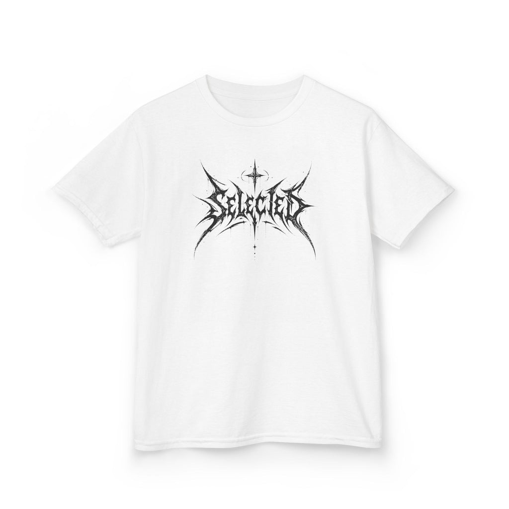 Kids Tee 'Selected' Black Metal Logo Boys and Girls Graphic Tees
