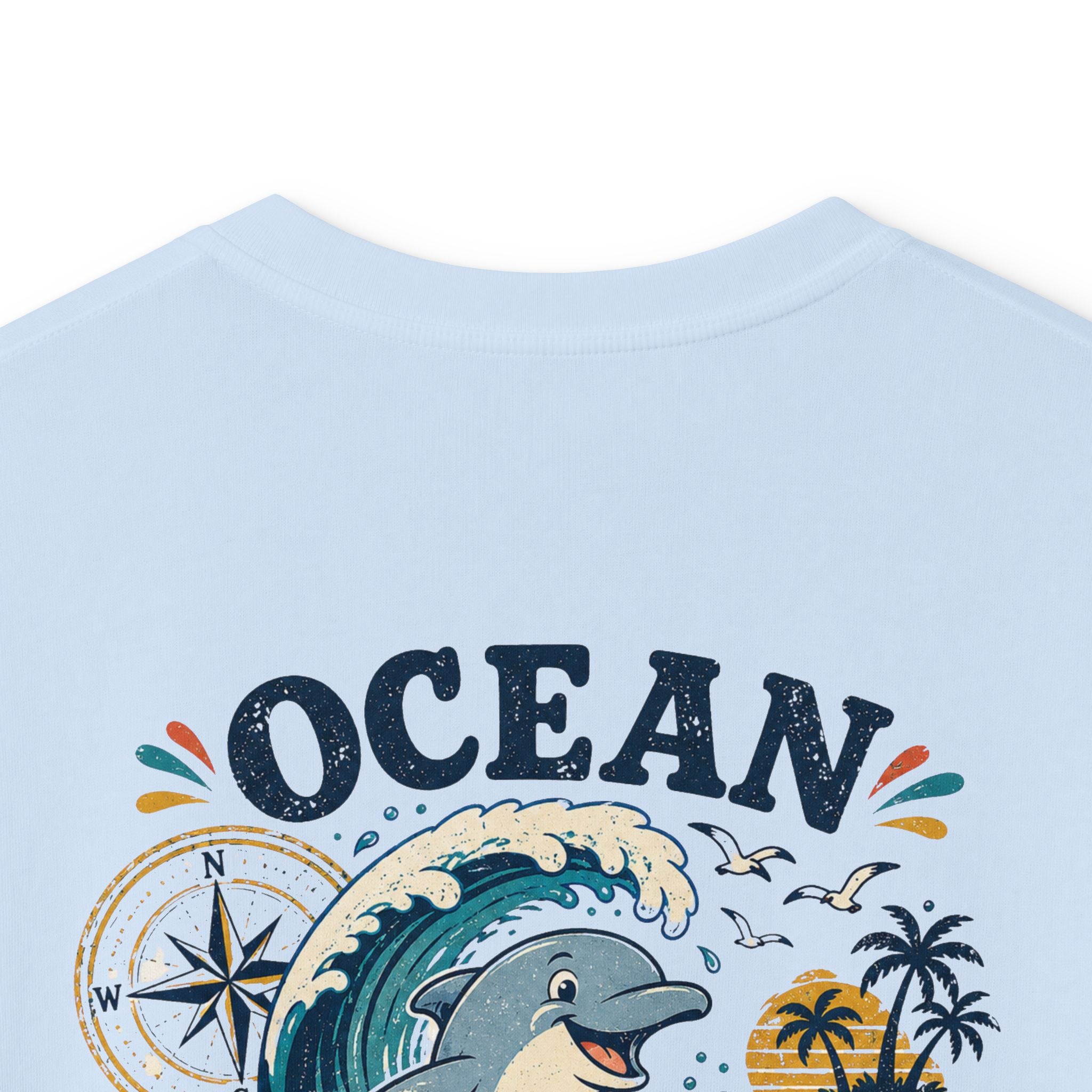 Ocean Adventure Kids Tee 'Catch the Good Tide' Dolphin Surf Graphic