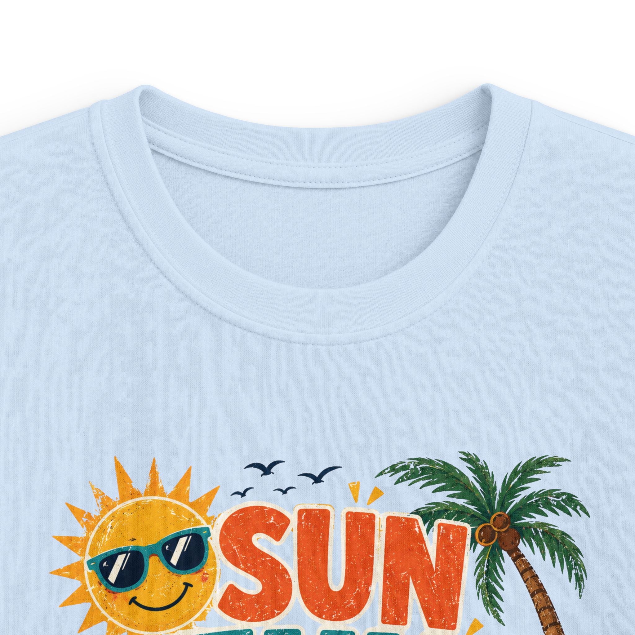 Kids Tee - "Sun Fun Done? Nope!" Tropical Beach Summer Vacation Shirt
