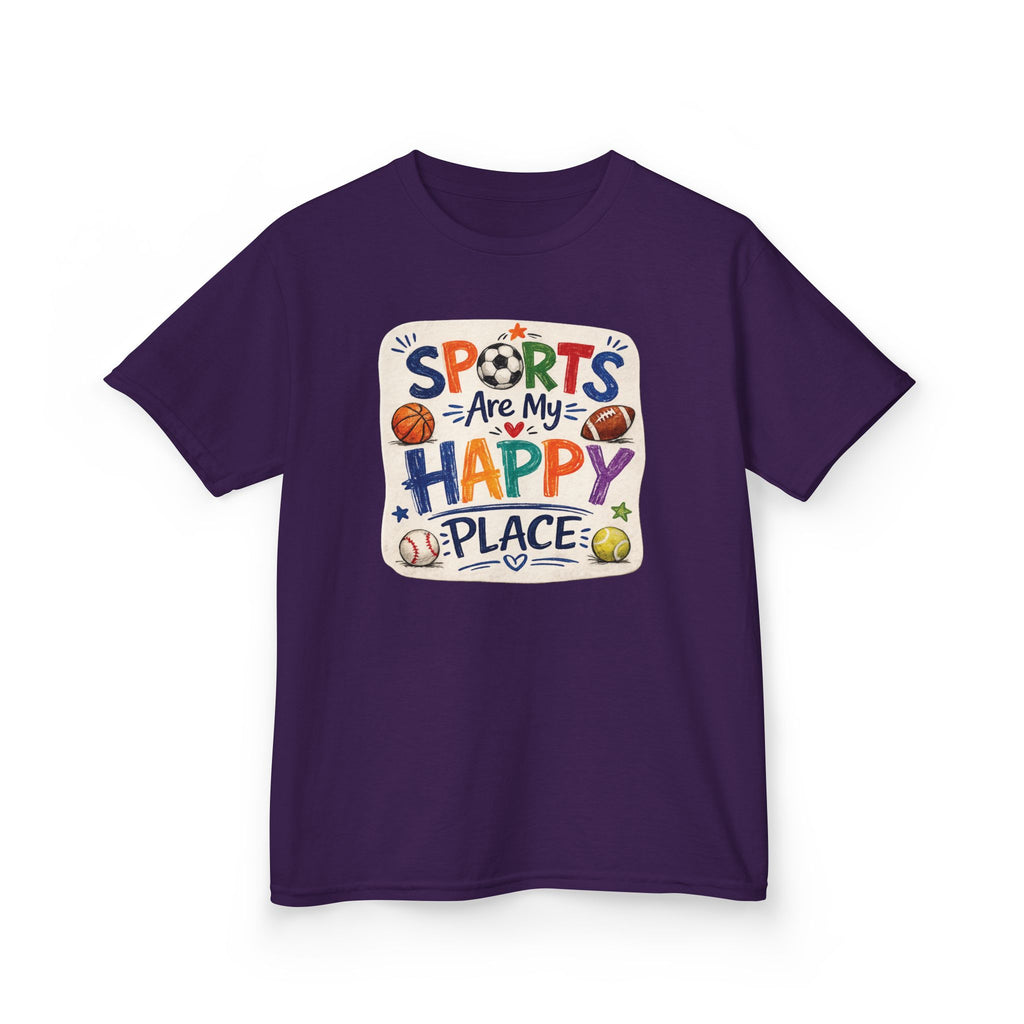 Sports Lover Gift | Sports Are My Happy Place Graphic Tee