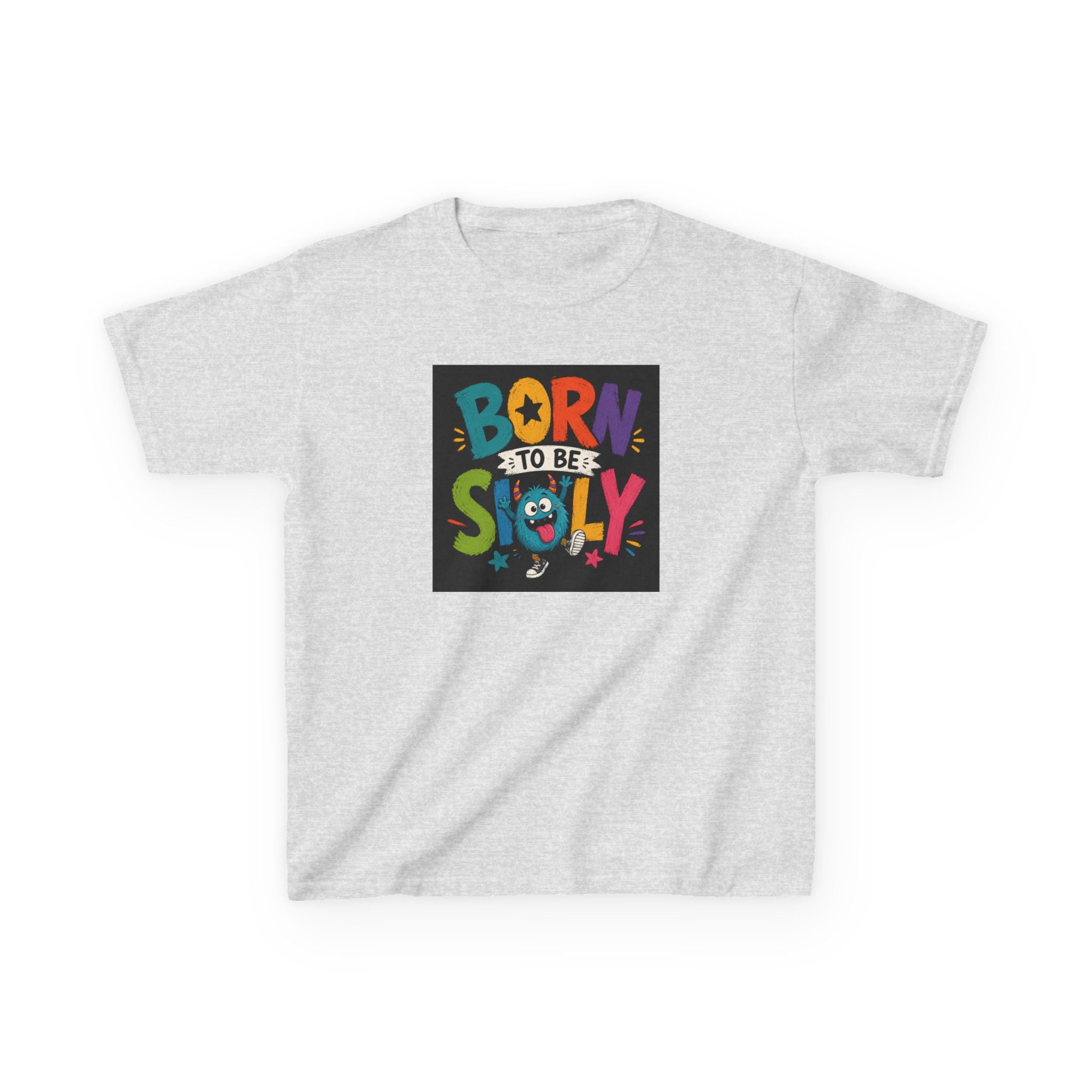 "Born to Be Silly" Kids Funny T‑Shirt Colorful Playful Graphic Tee for Children