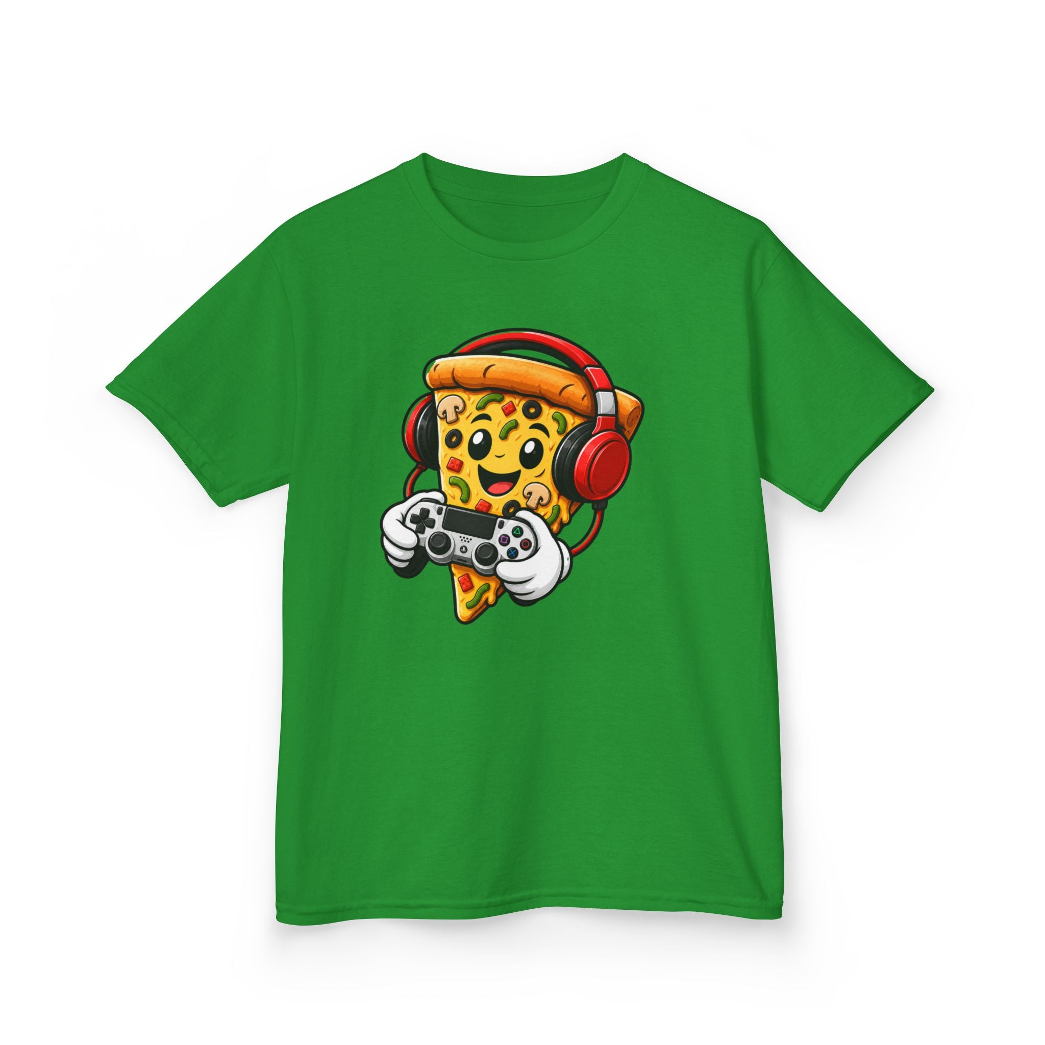 "Pizza Powered" Graphic kids Gamer T-Shirt Design