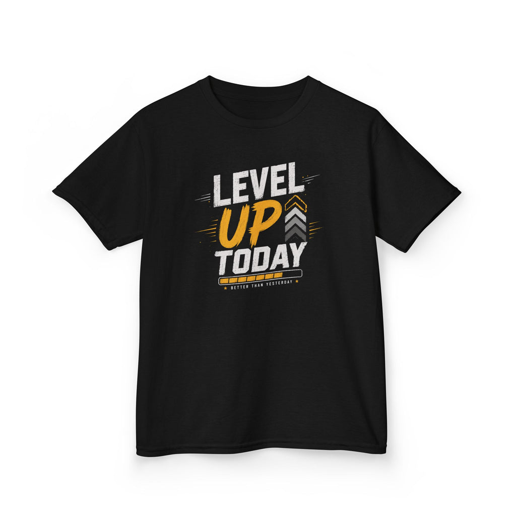 Kids "Level Up Today" Boys and Girls Graphic Tee Birthday Gamer Shirt
