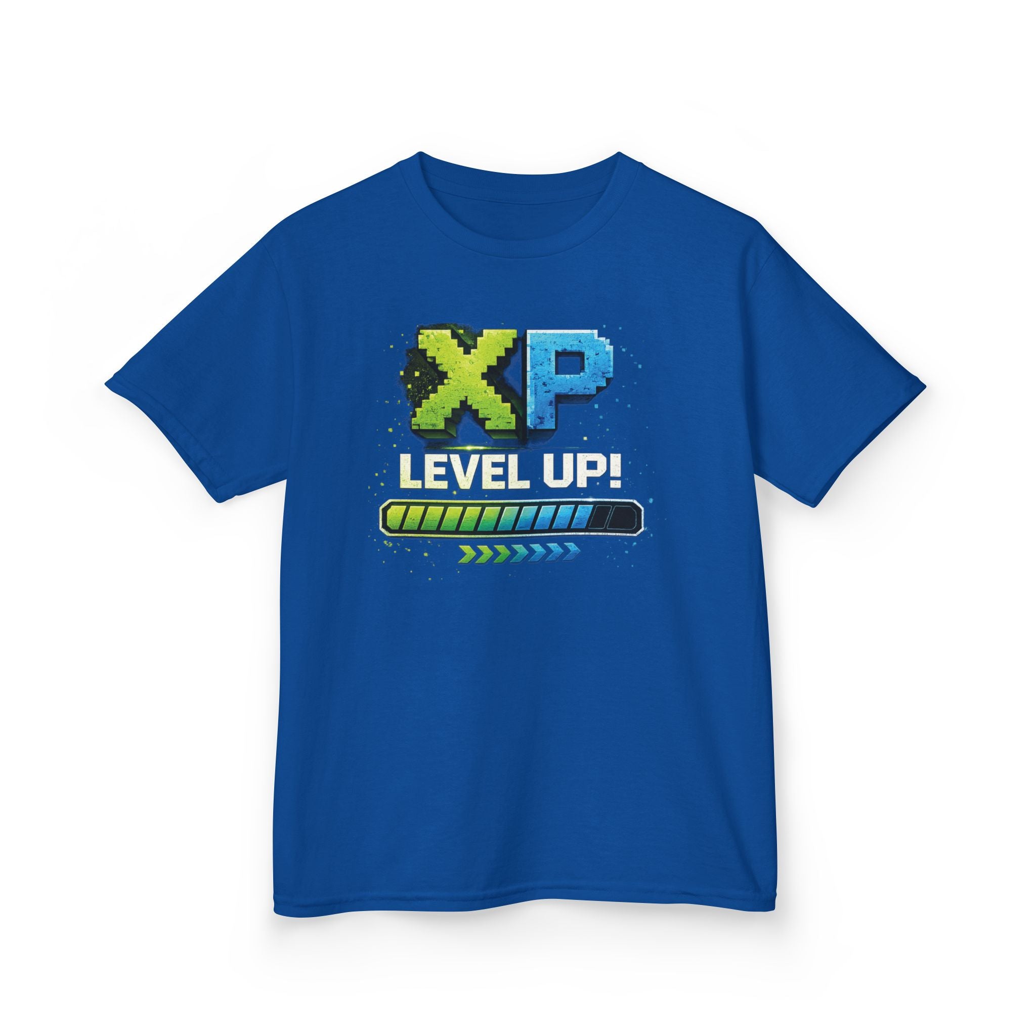 Kids T-Shirt - "XP Level Up!" Boys Gamer Progress Bar Tee