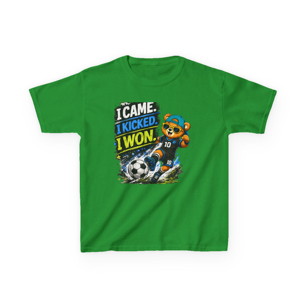 I Came. I Kicked. I Won. Soccer T-Shirt | Funny Soccer Player Graphic Tee | Youth Soccer Shirt | Goal Scorer Gift | Sports Quote Apparel