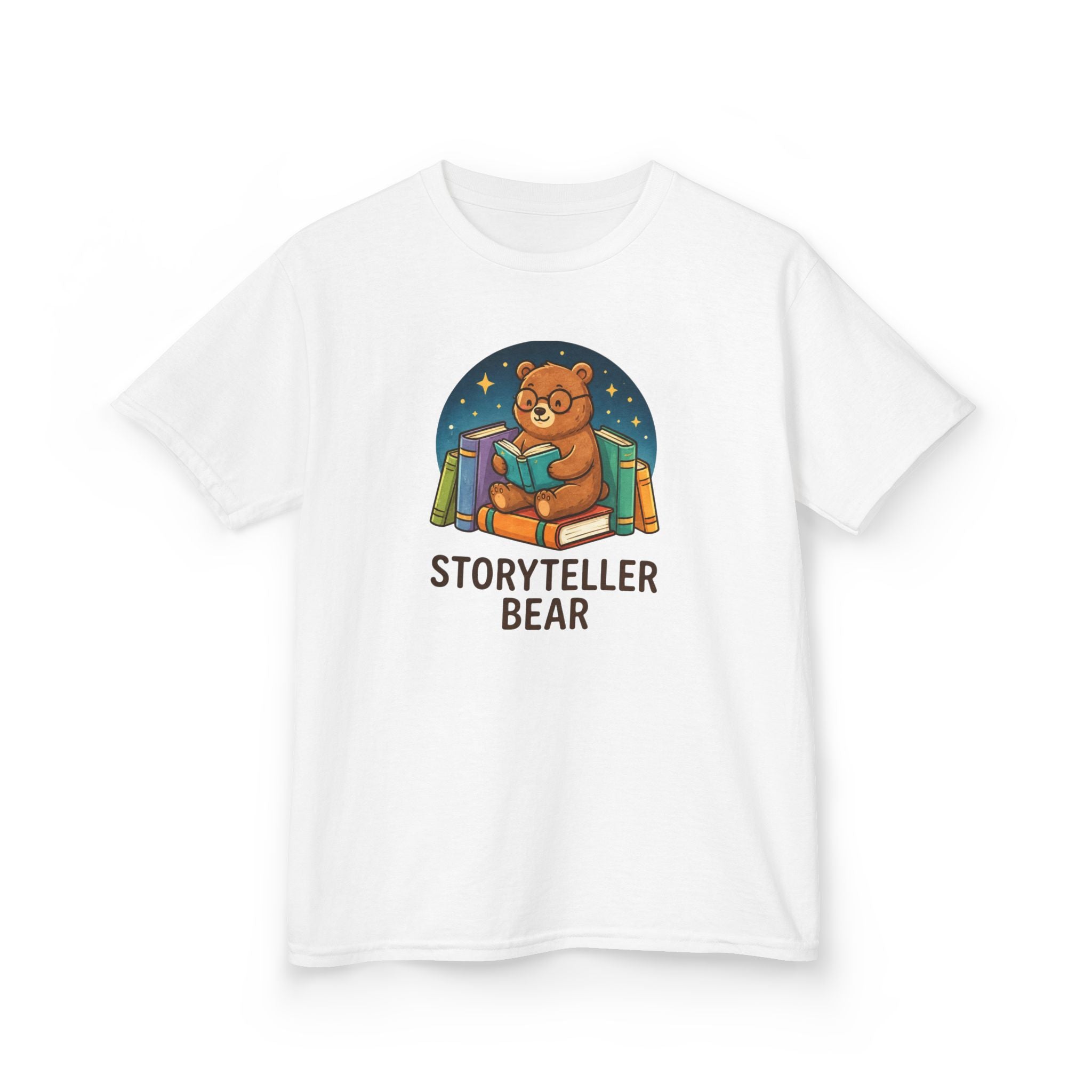 Kids T-Shirt — "Storyteller Bear" Cute Reading Bear Tee for Children