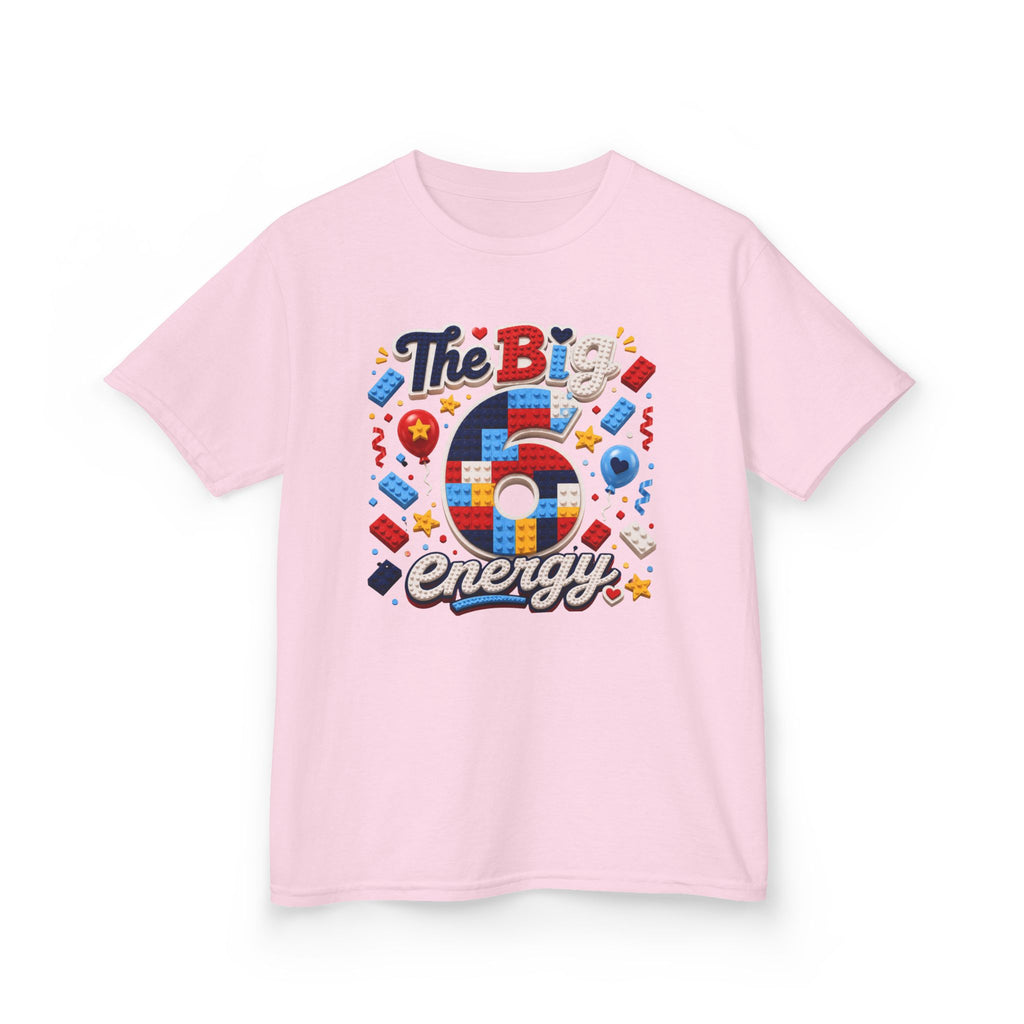 The Big 6 Energy Graphic kids Birthday T-Shirt Design