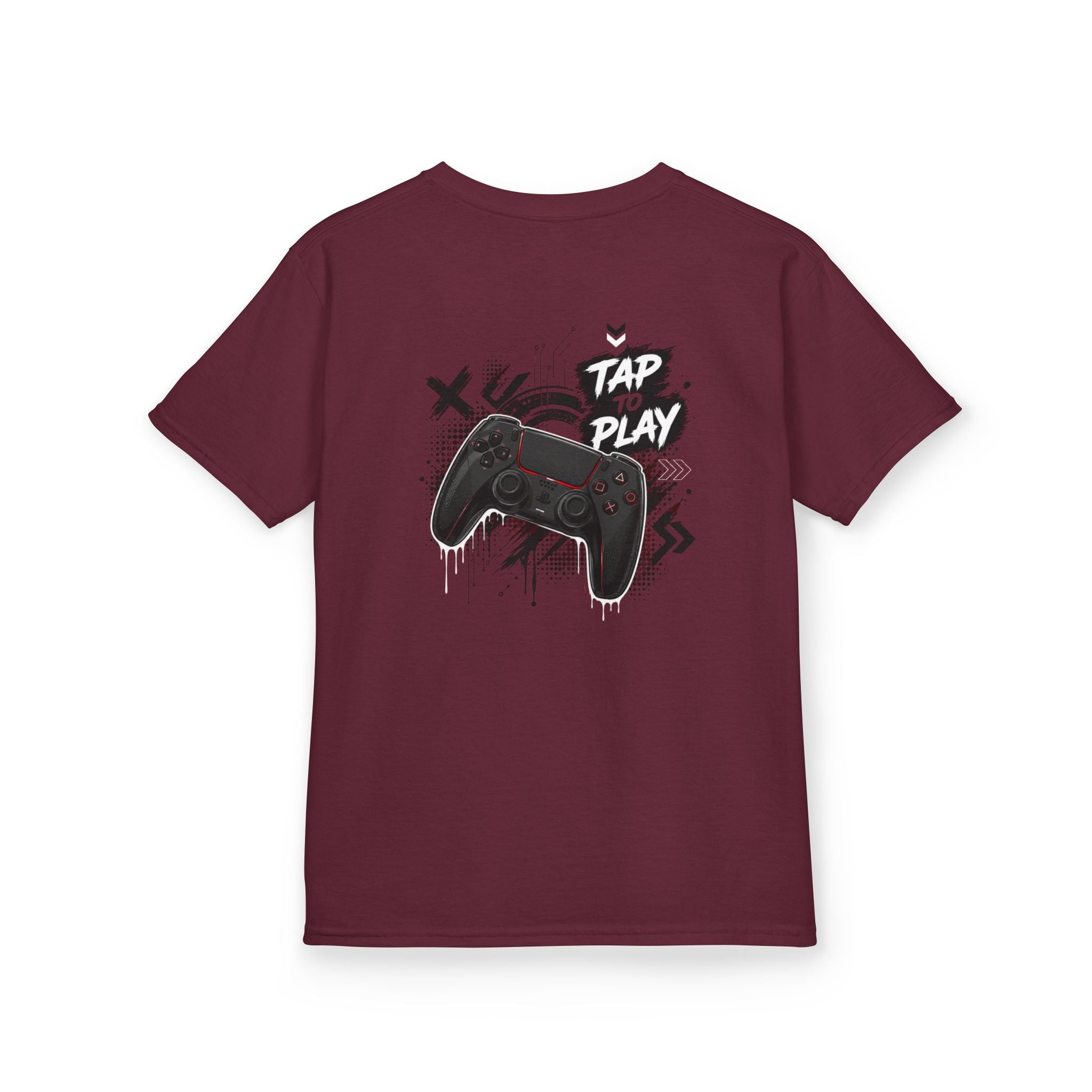 "Tap to Play" Gamer Controller Streetwear T-Shirt Graphic kids Gamer T-Shirt Design